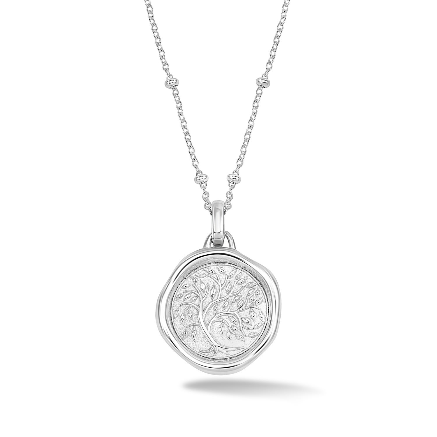 Dower & Hall Women's Silver Tree Of Life Talisman Necklace In Metallic