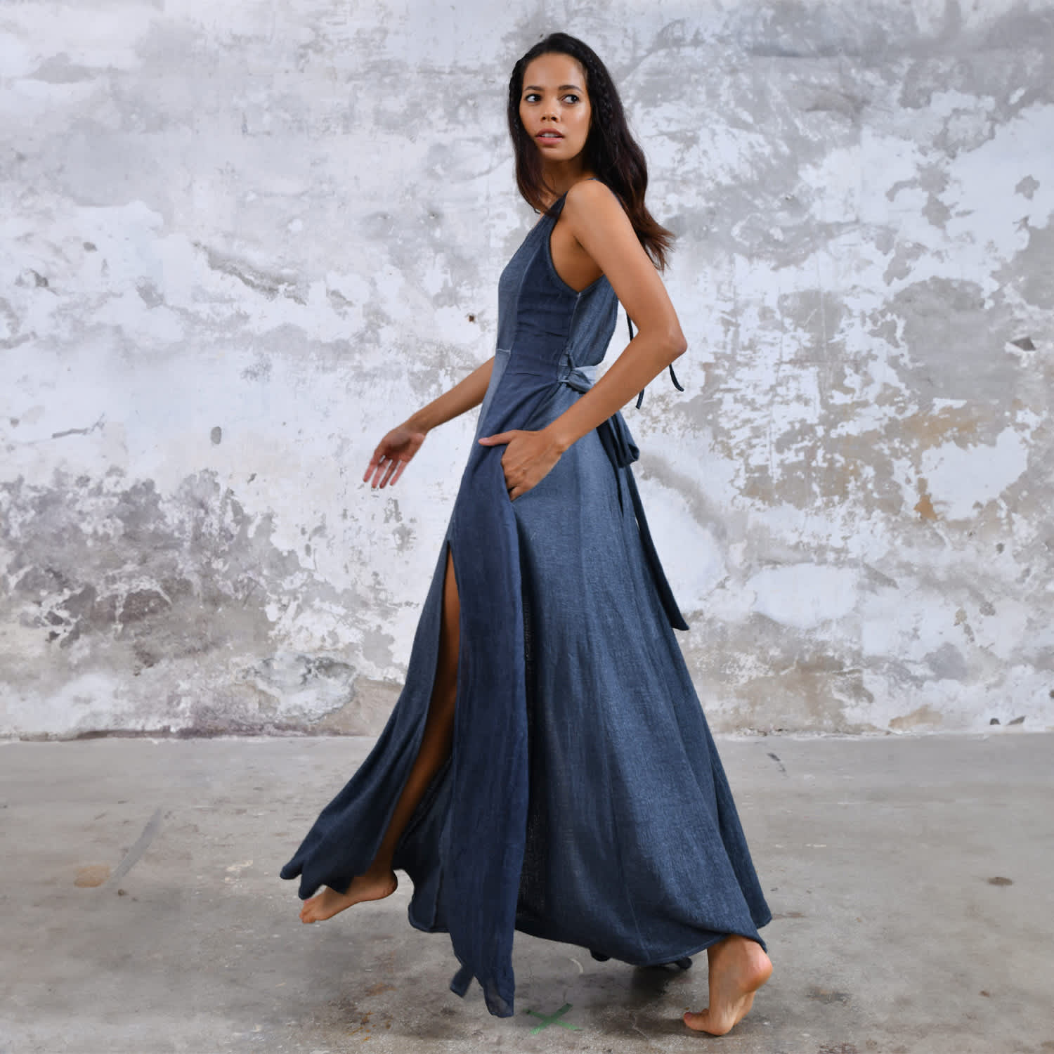 Zhe Dress Dusty Blue