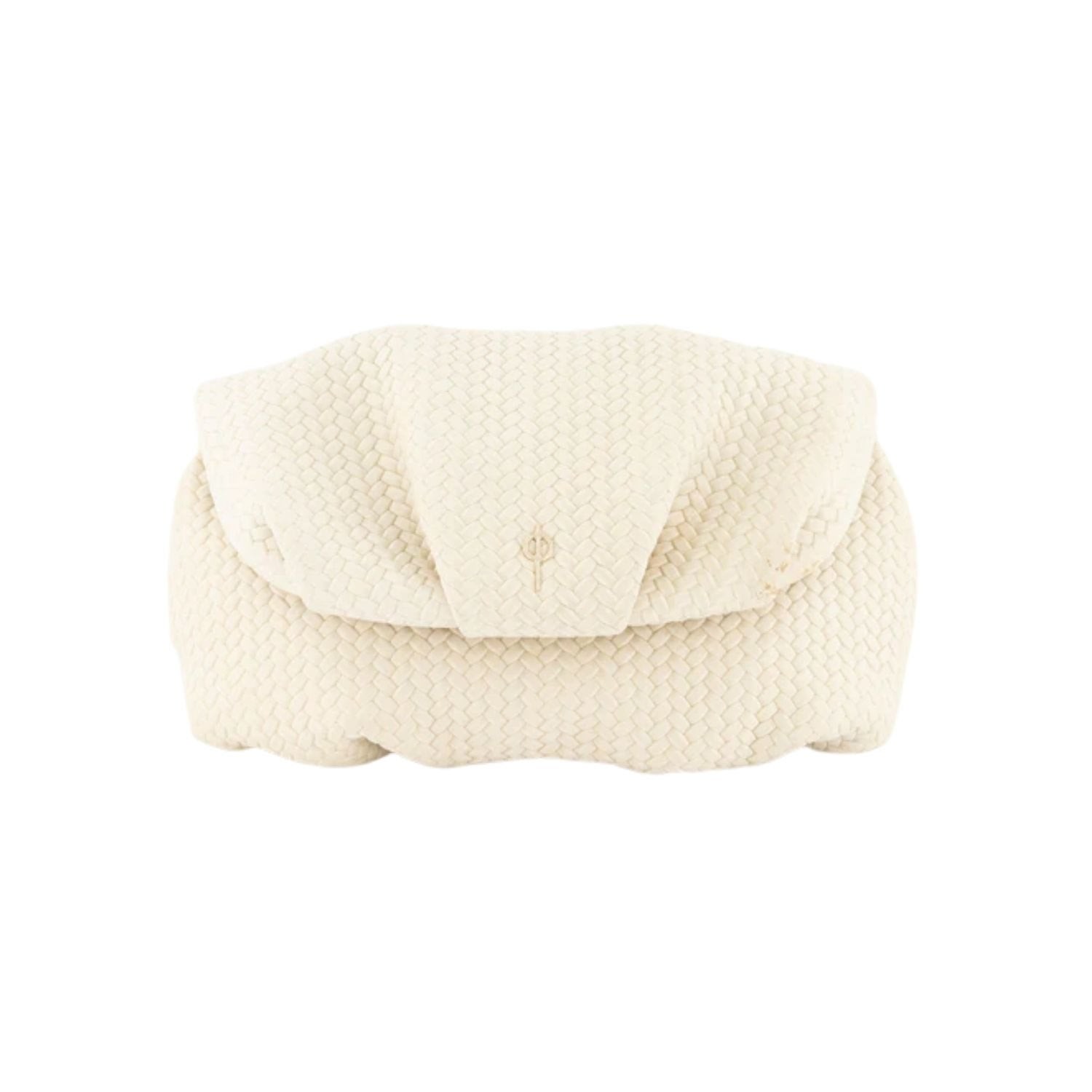 Otrera Women's White Leda Braid Beige /leather Clucth