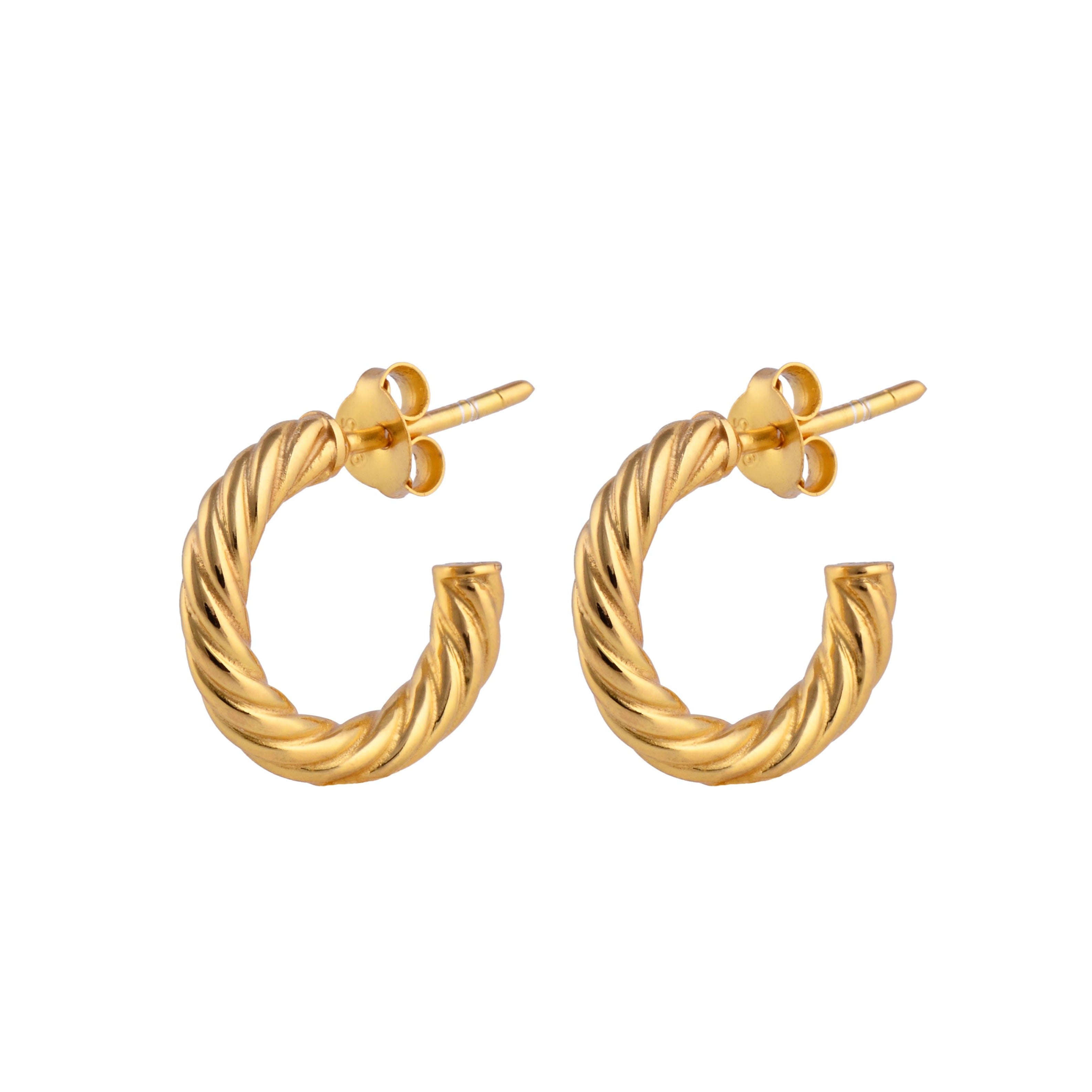 Women’s Wayan Gold Vermeil Small Twist Stud Hoop Cantik by Camilla