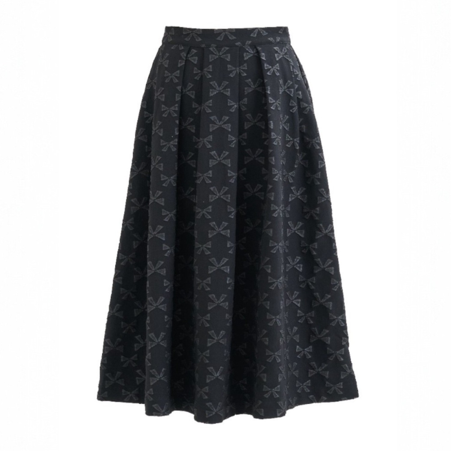 Louche Women's Belita Bow Black Jacquard Midi Skirt In Black