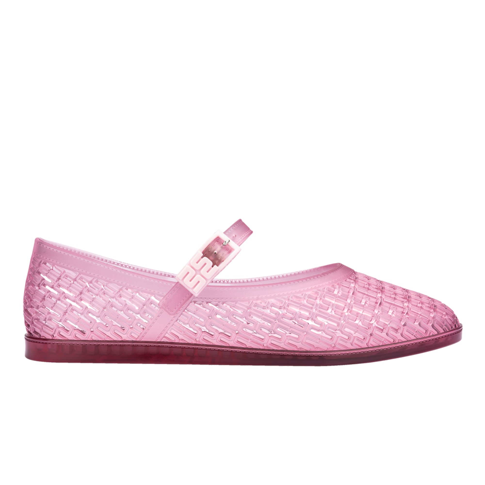 Melissa Harper Jelly Ballerina Flat In Clear Pink, Women's At Urban Outfitters In Pink/purple
