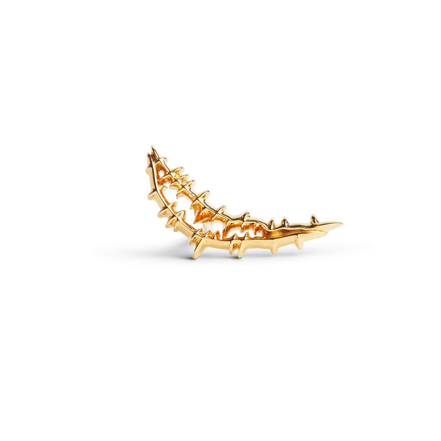 Kasun Women's Smile Stud Earrings - Gold Vermeil