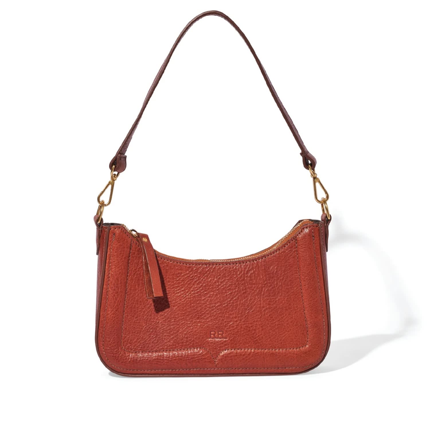 Range Revolution Women's Brown Mahogany Western Baguette Shoulder Bag In Brown