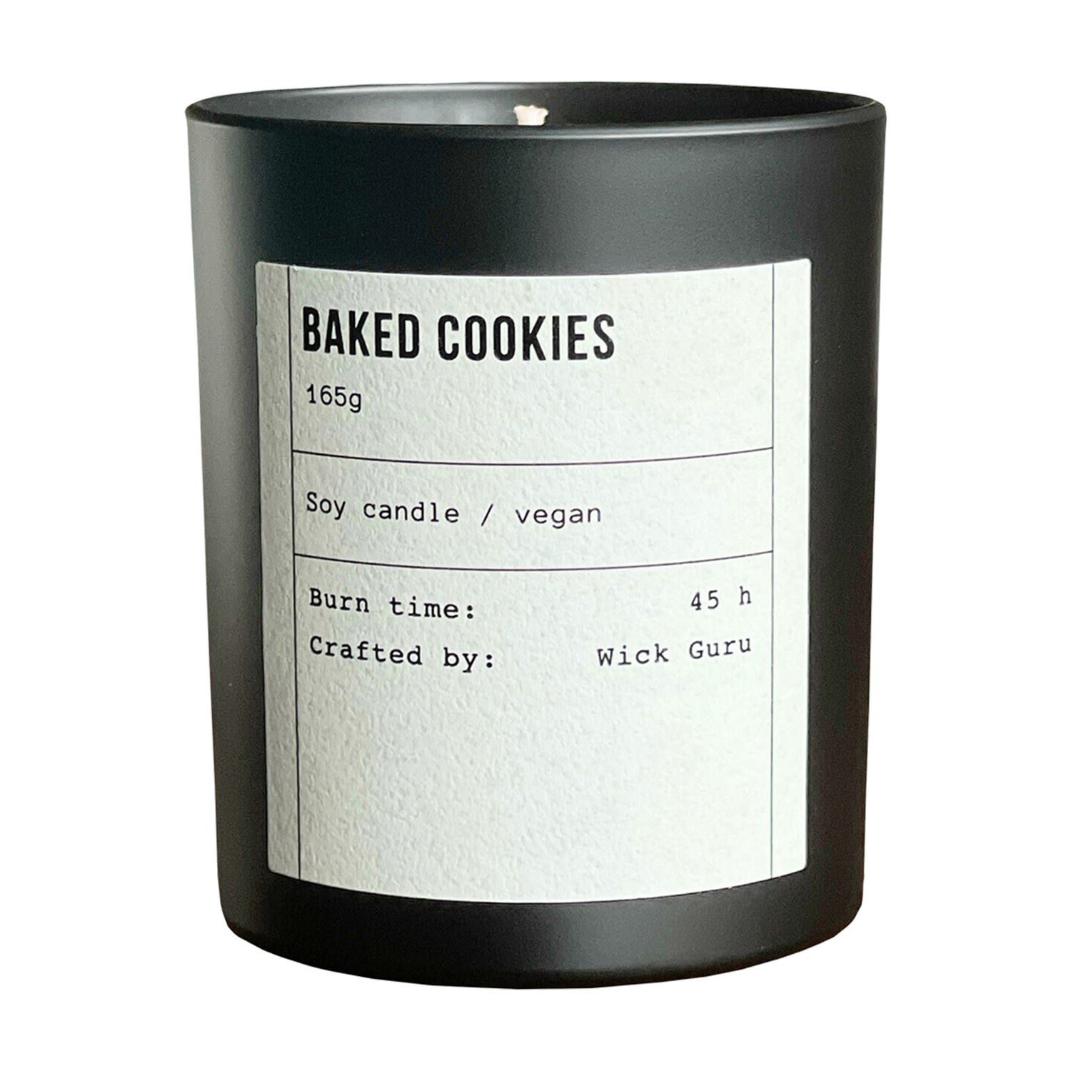 Wick Guru Black / Neutrals / White Baked Cookies Scented Candle – Butter, Vanilla & Sugar Scent In Multi