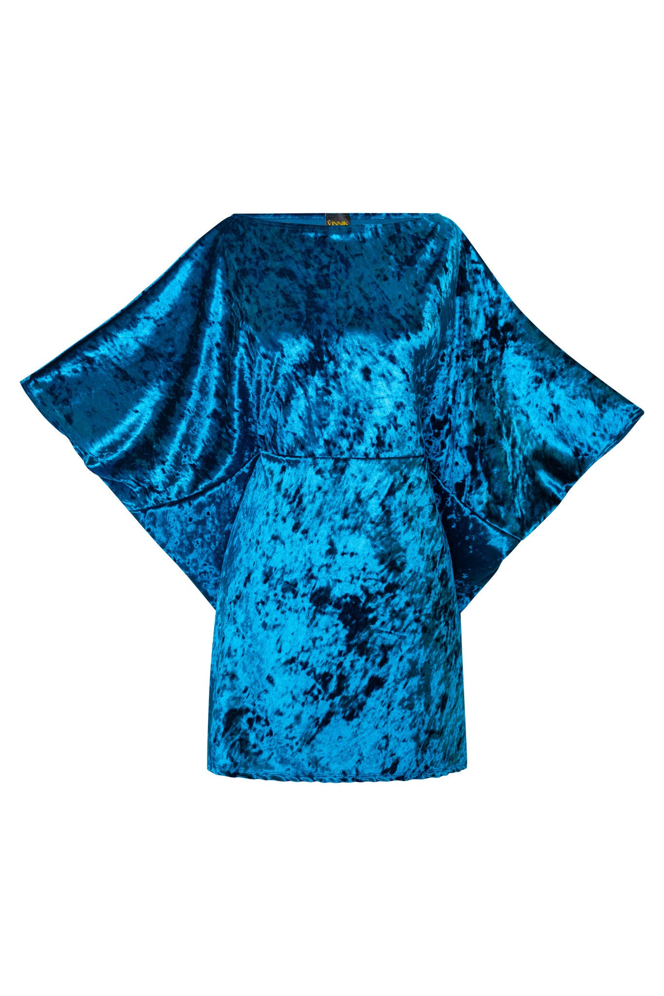 Byvinnik Women's Halftan In Crushed Velvet  Antique Blue In Blue