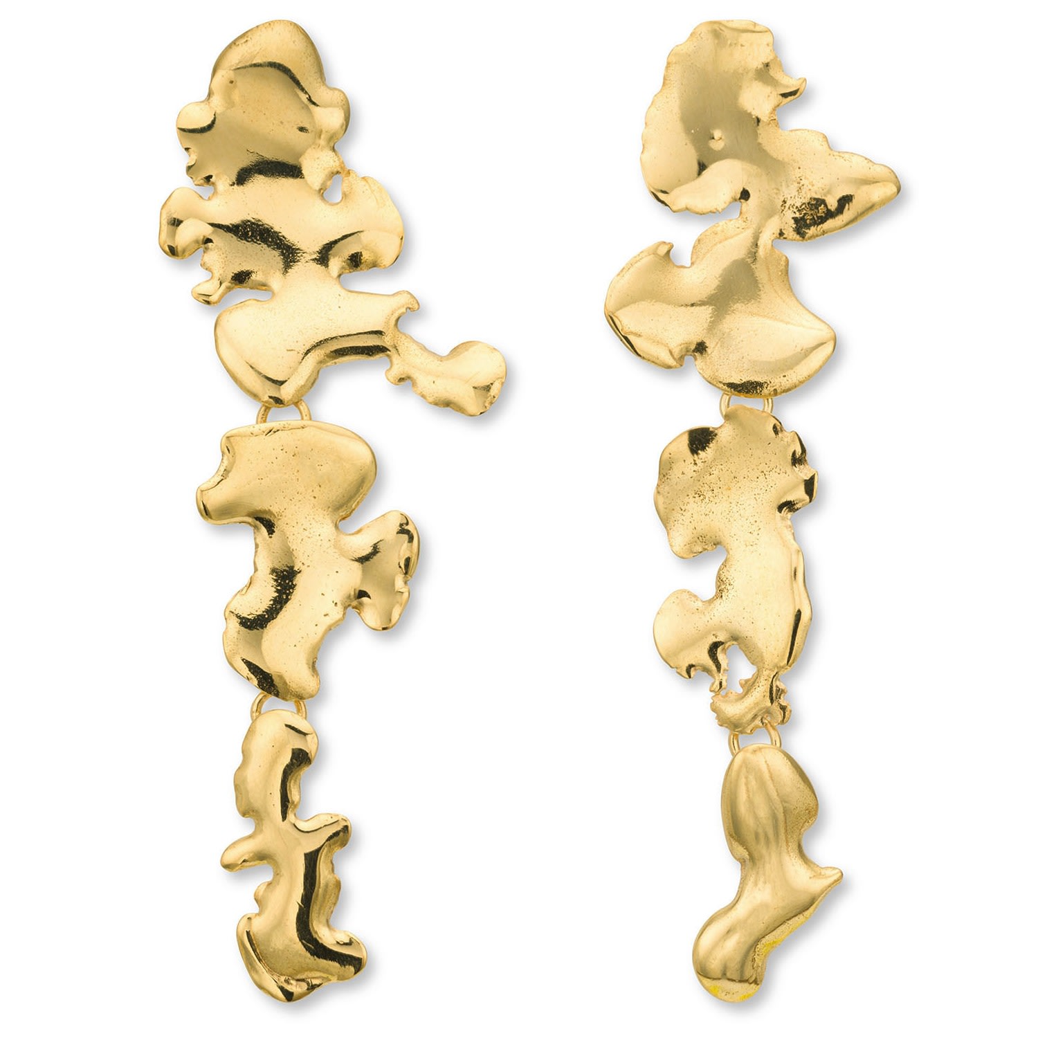 Women’s Euphoria Firewalker Long Earrings Gold Eva Remenyi