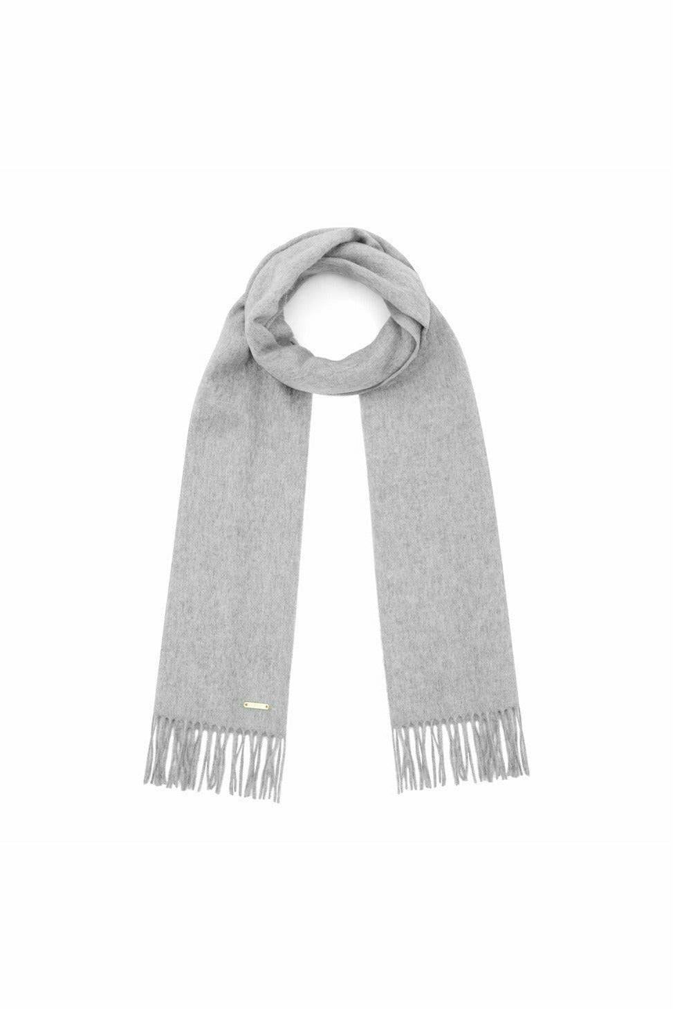 Hortons England Women's Bibury Light Knit Scarf Pale Grey In Gray