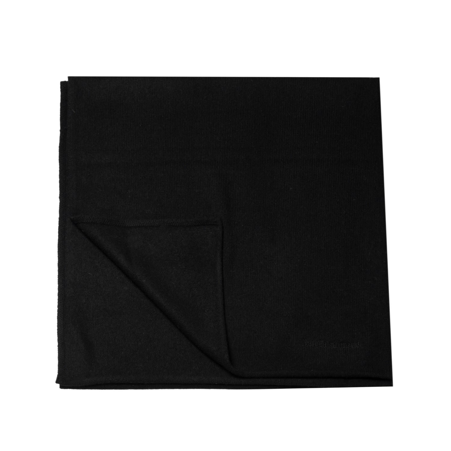 BEL CASHMERE WOMEN'S BIG KNITTED SCARF BLACK