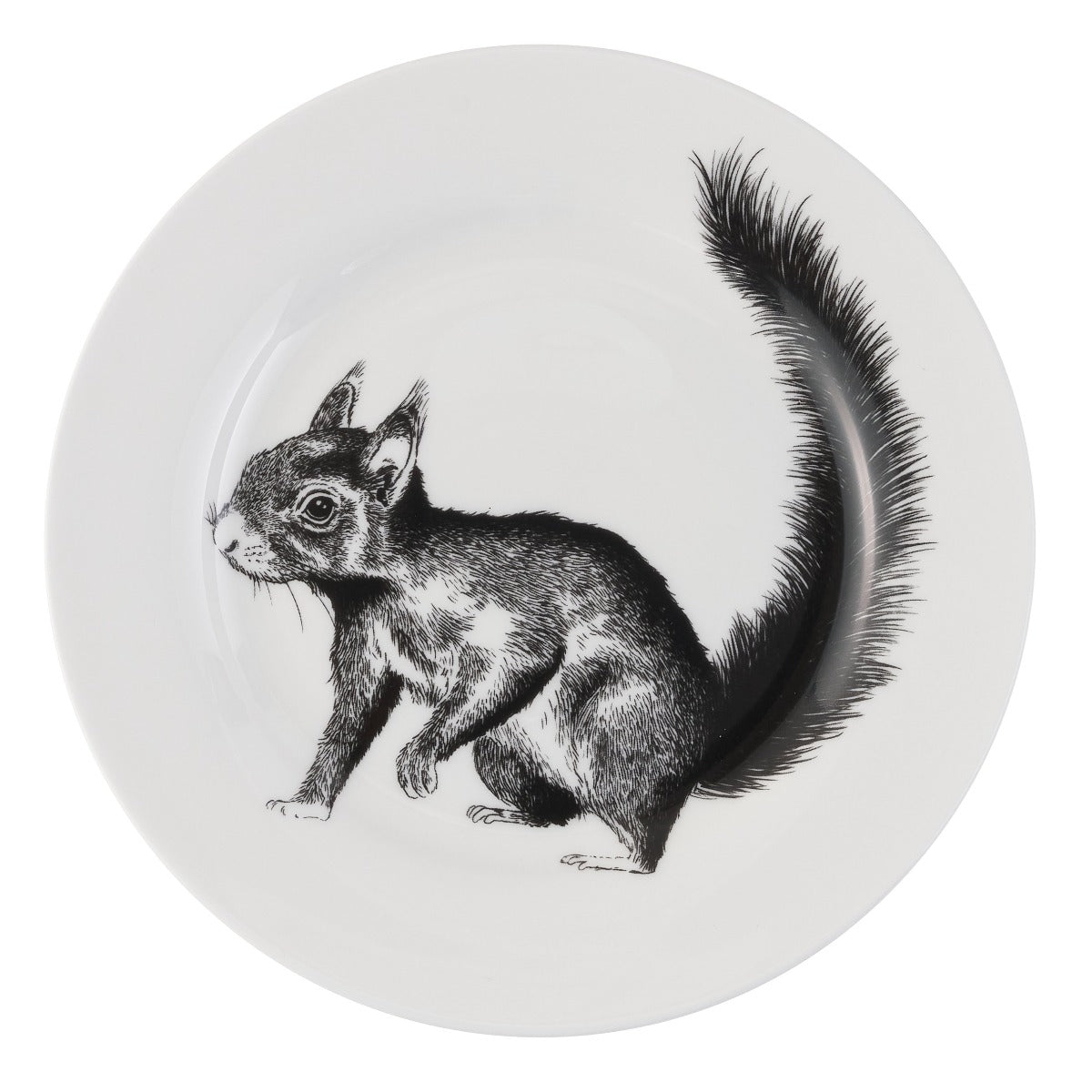 Jimbobart British Wildlife Collection Squirrel Side Plate In White