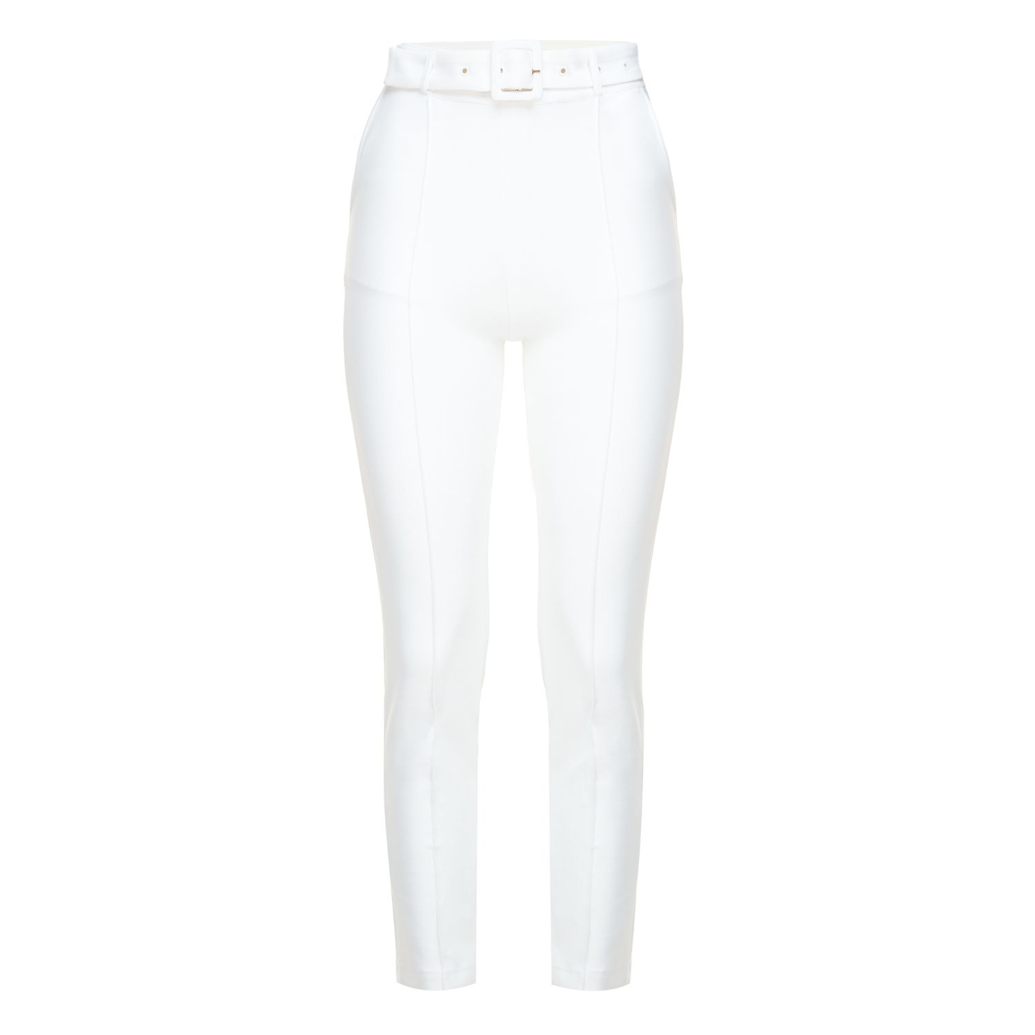 Goldie Byrd Belted Hybrid Pants In White