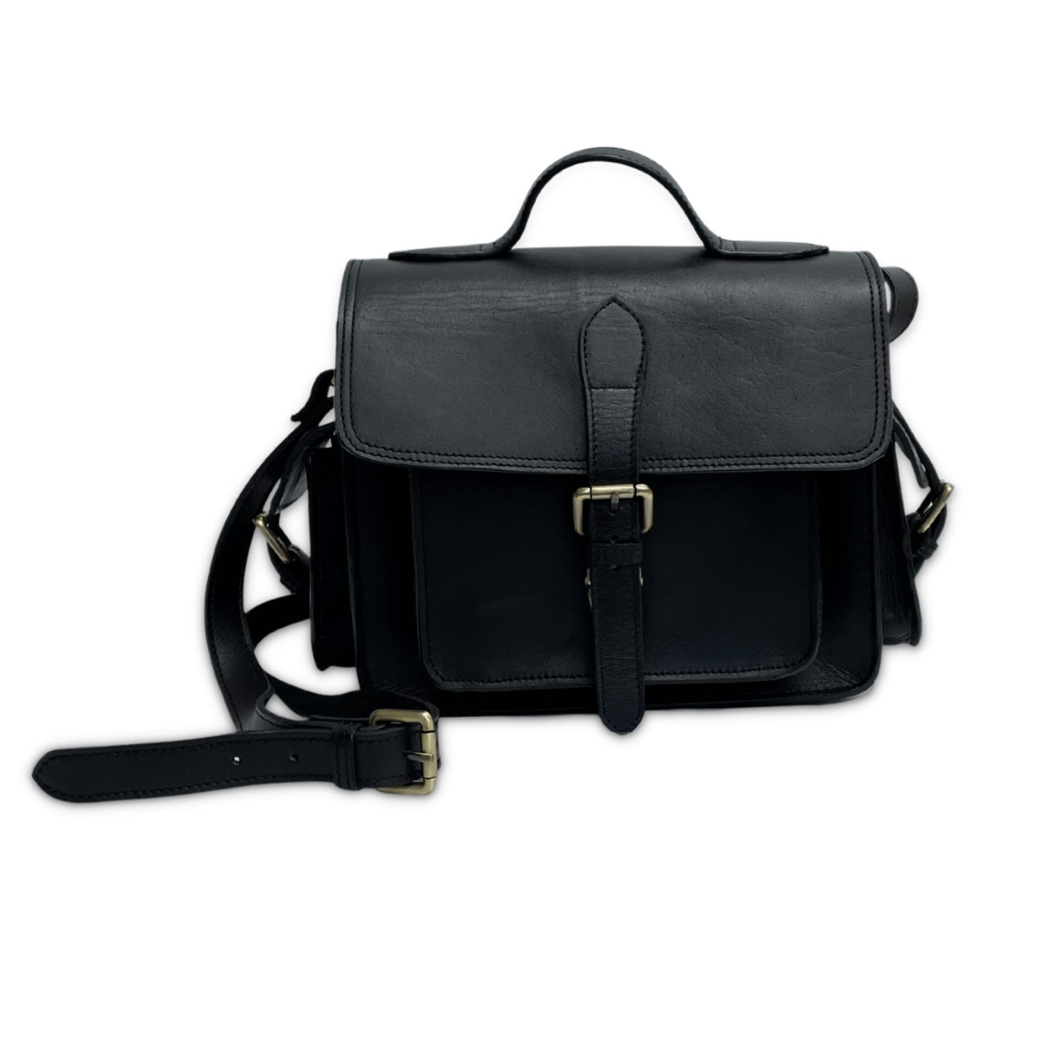 Women’s Buffalo Leather Camera Bag -Black Vida Vida