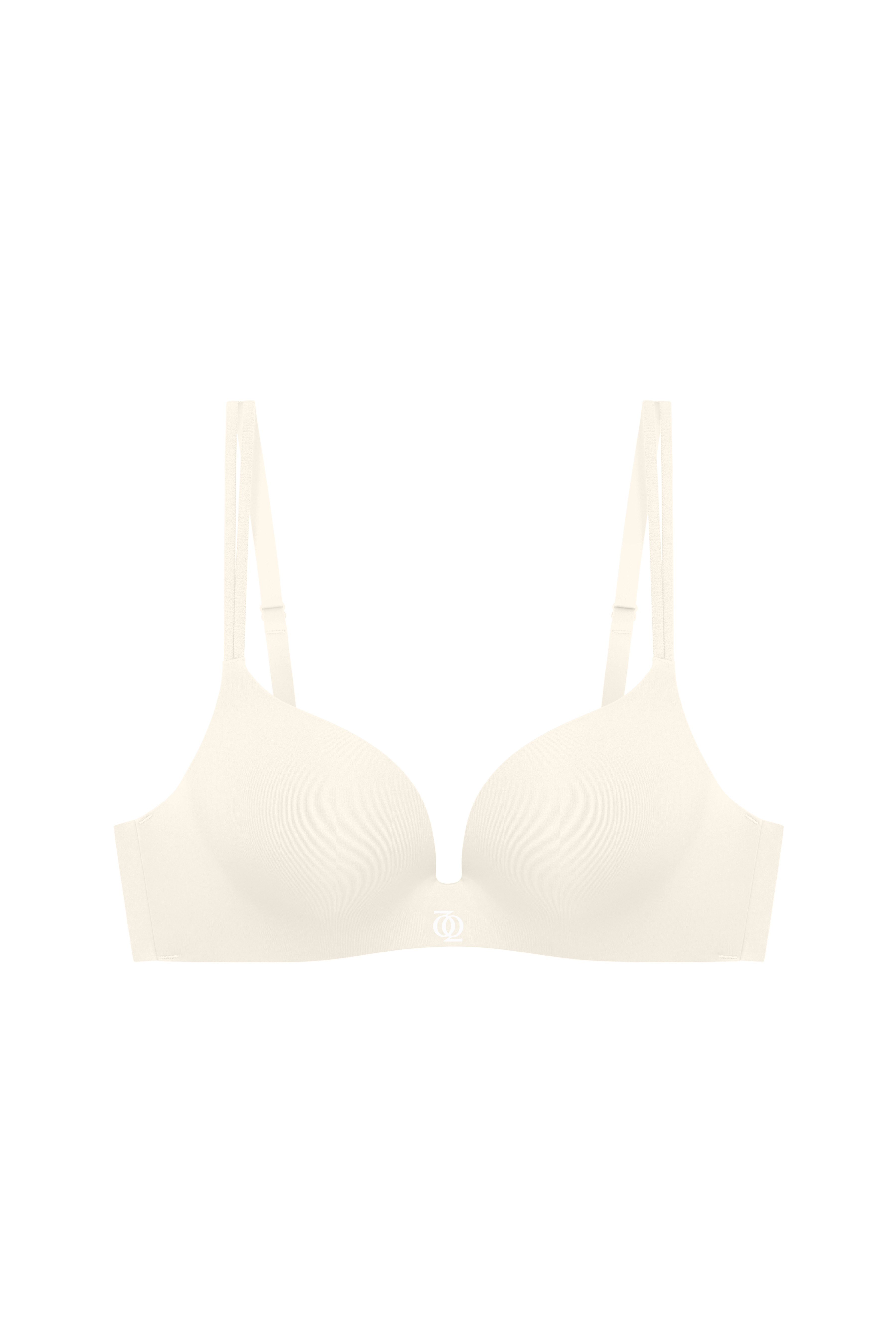 God Save Queens Women's White Second Skin Teardrop  Push Up Bra Vanilla In Neutral