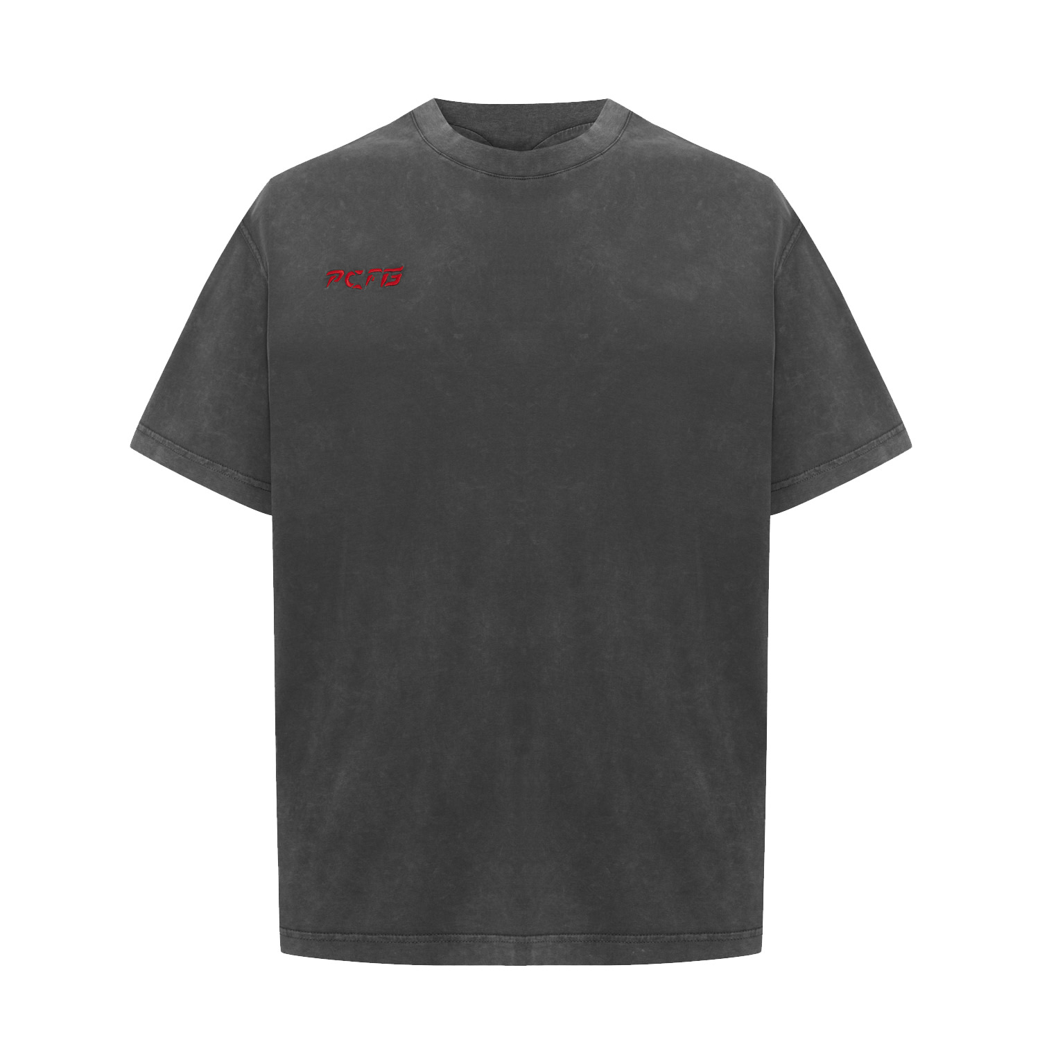 Pcfg Men Acid Washed Track Tee - Black In Black