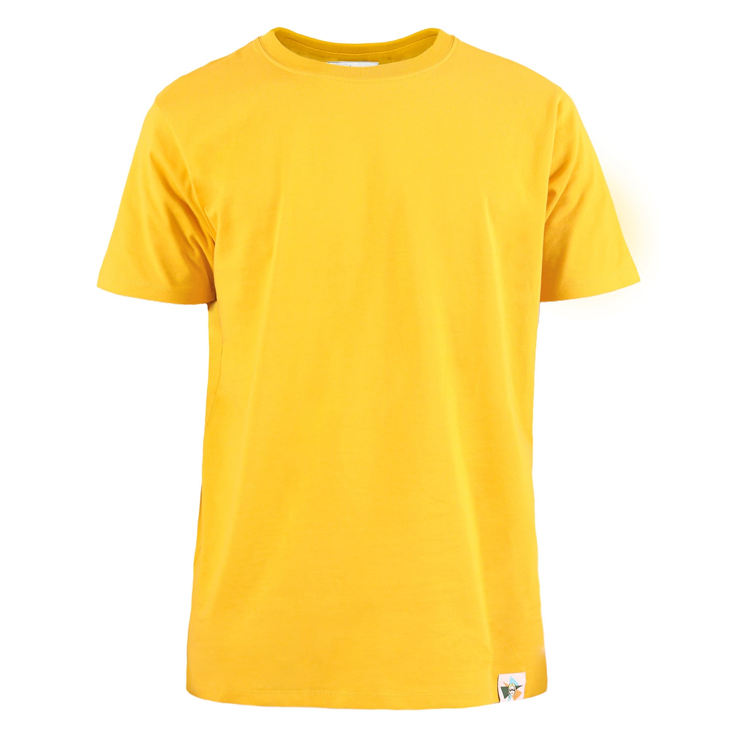 Blonde Gone Rogue Yellow / Orange Classic Mens Heavyweight Organic Cotton T-shirt In Yellow In Blue