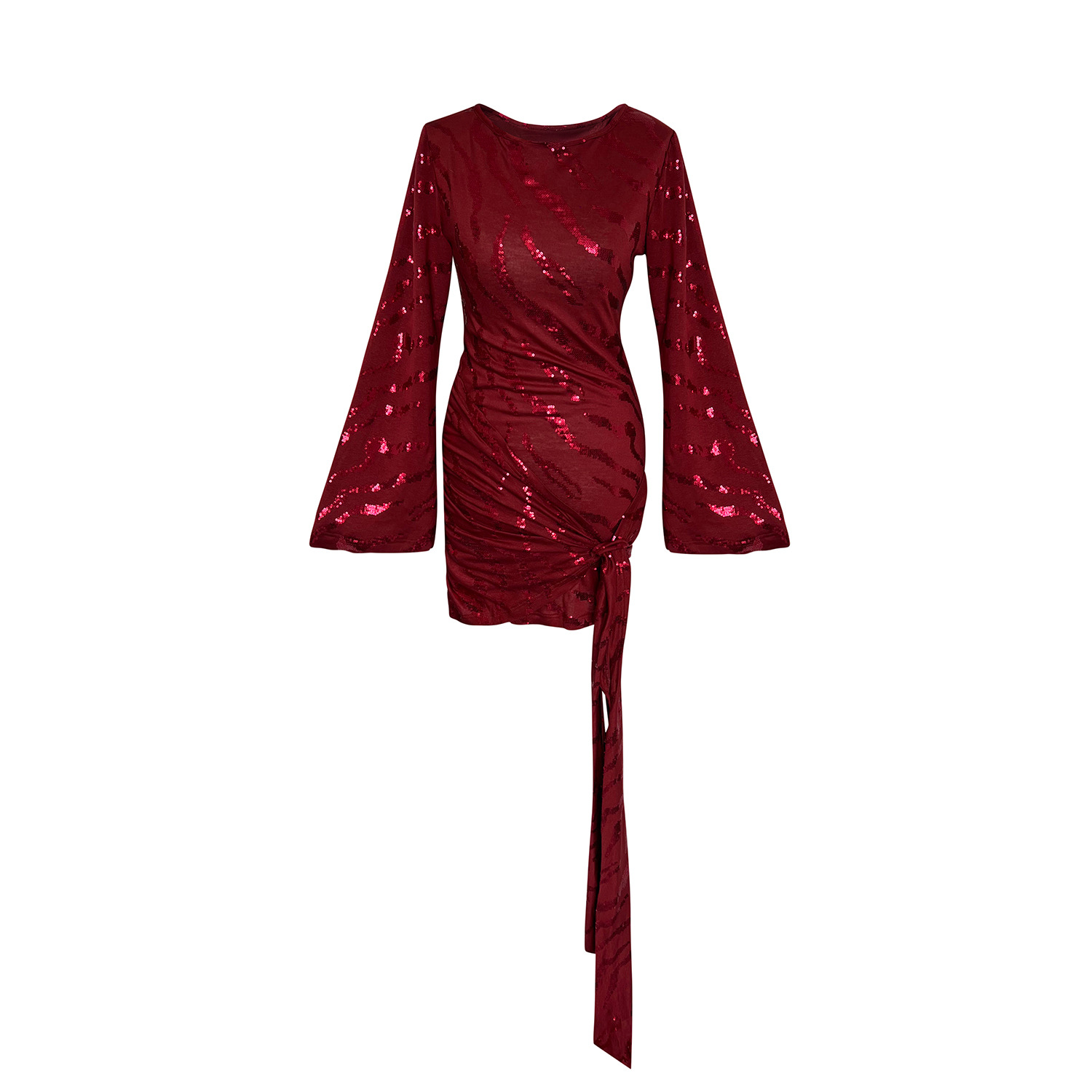 Toma Women's Pop Red Sequin Bodycon Party Night Out Dress