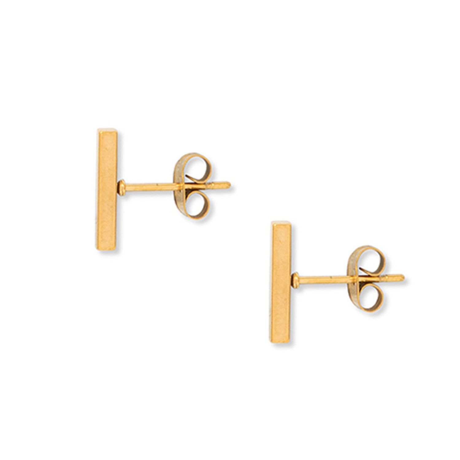 A Weathered Penny Women's Gold Elongated Bar Studs