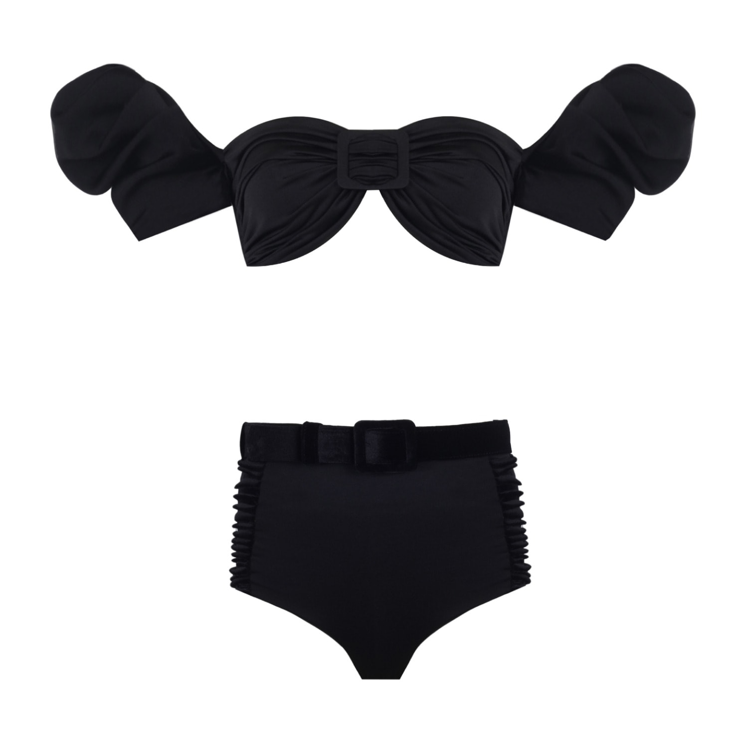Nur Karaata Women's Black Porto Istana Bikini Set In Black
