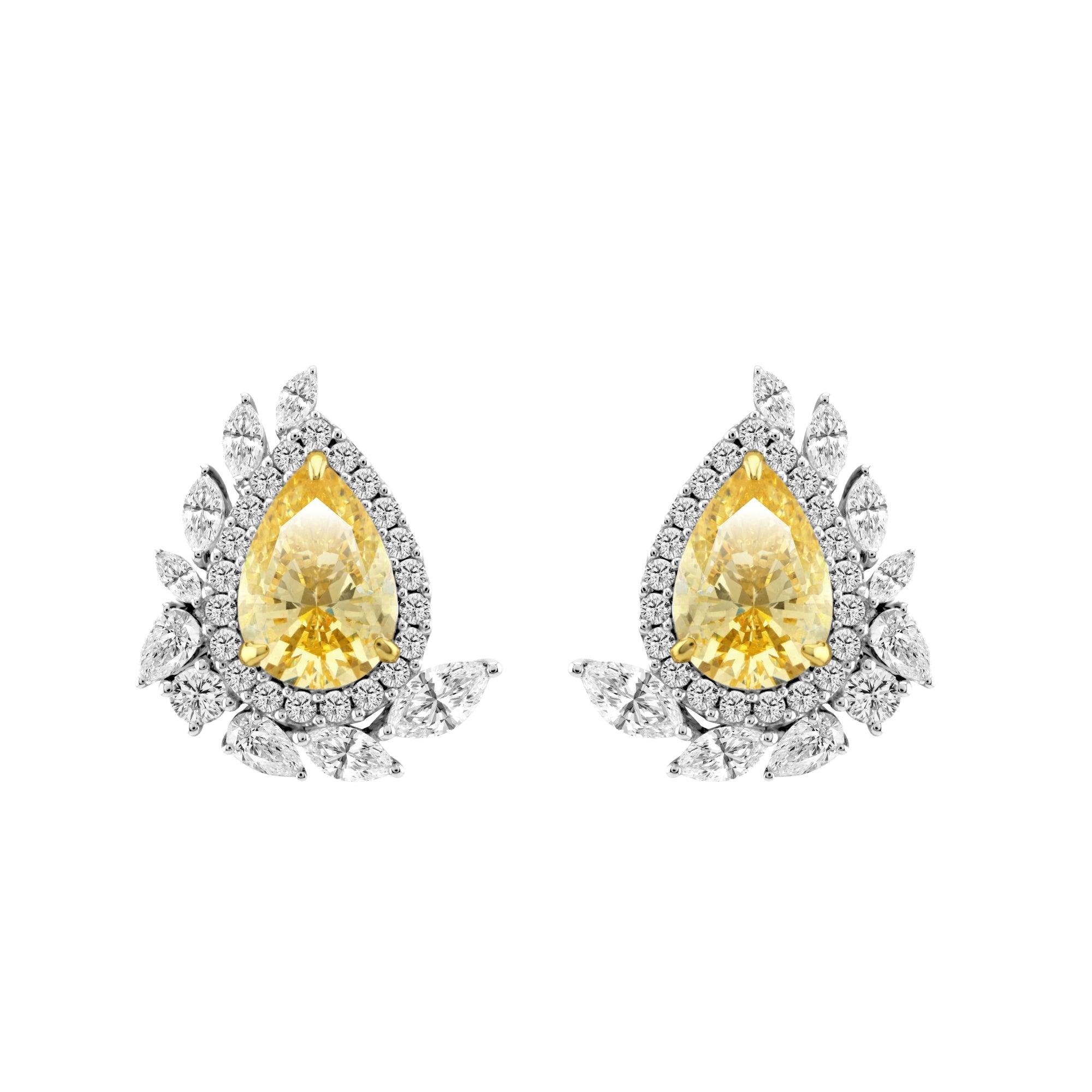 Artē Madrid Women's Yellow Casa Real Imperial Statement Earrings
