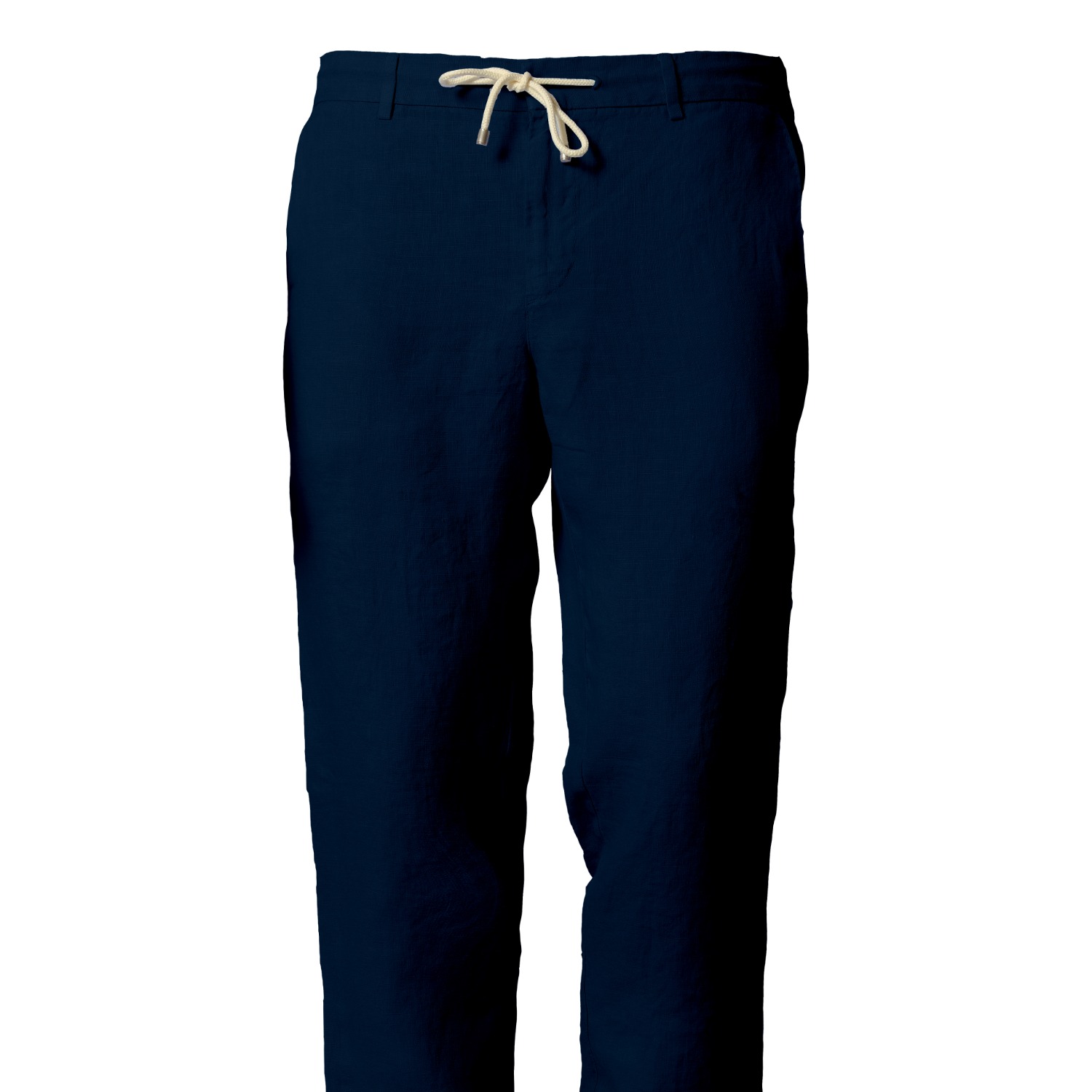 Jacques Zolty Nicolas Mens Linen Trousers Navy Blue In Blue
