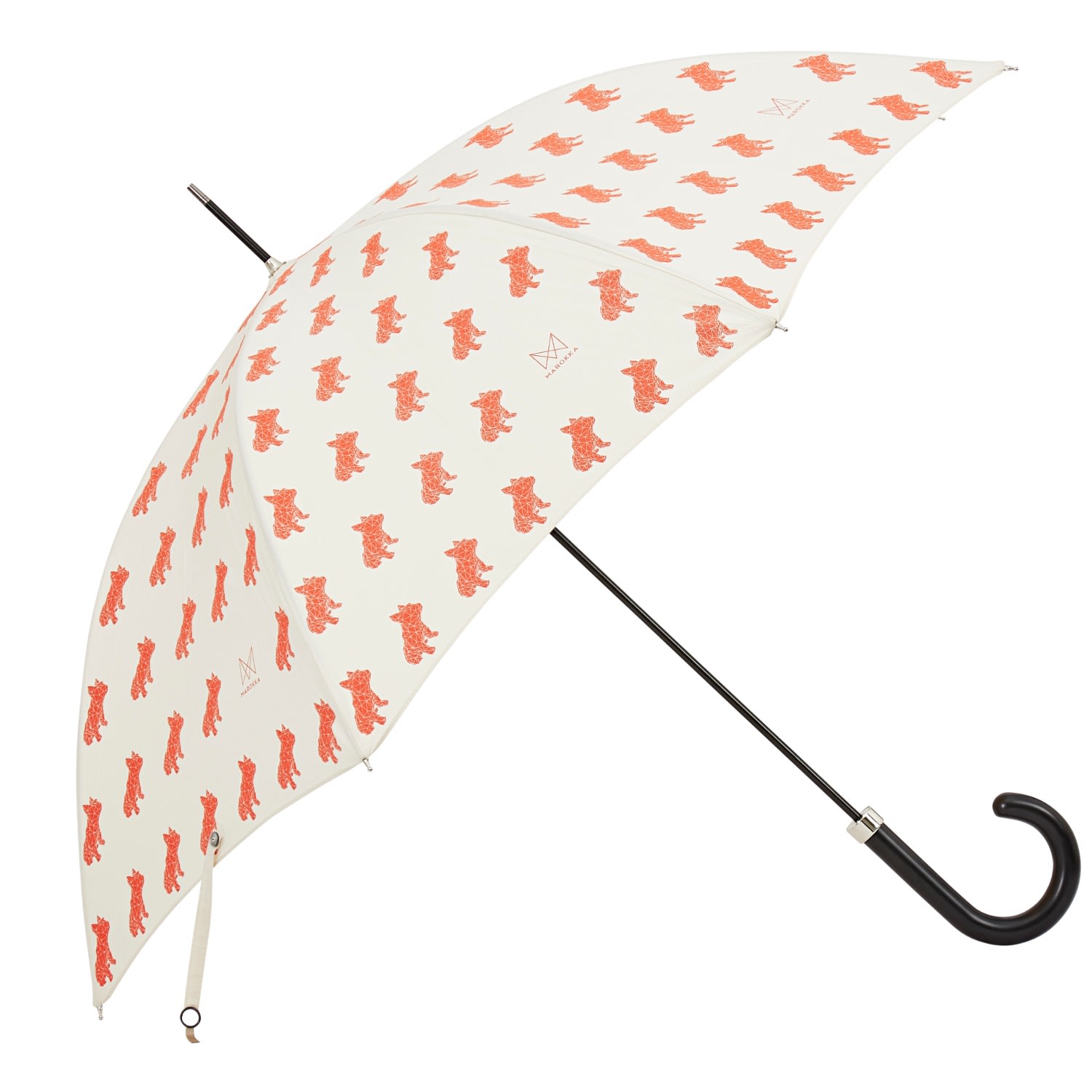 Red French Bulldog Geometric Style Umbrella Marokka Design