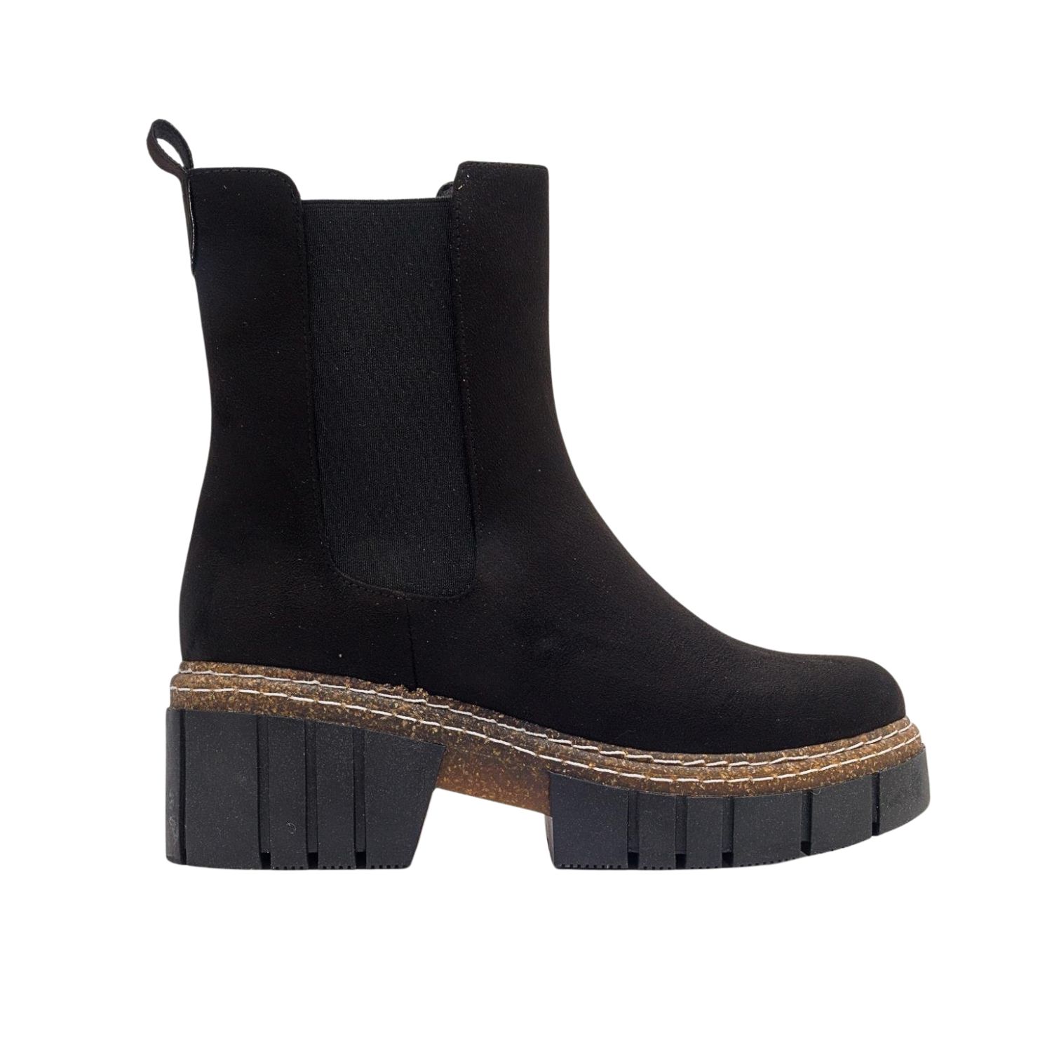 Prologue Shoes Women's Luz Black Suede Block Heel Boot