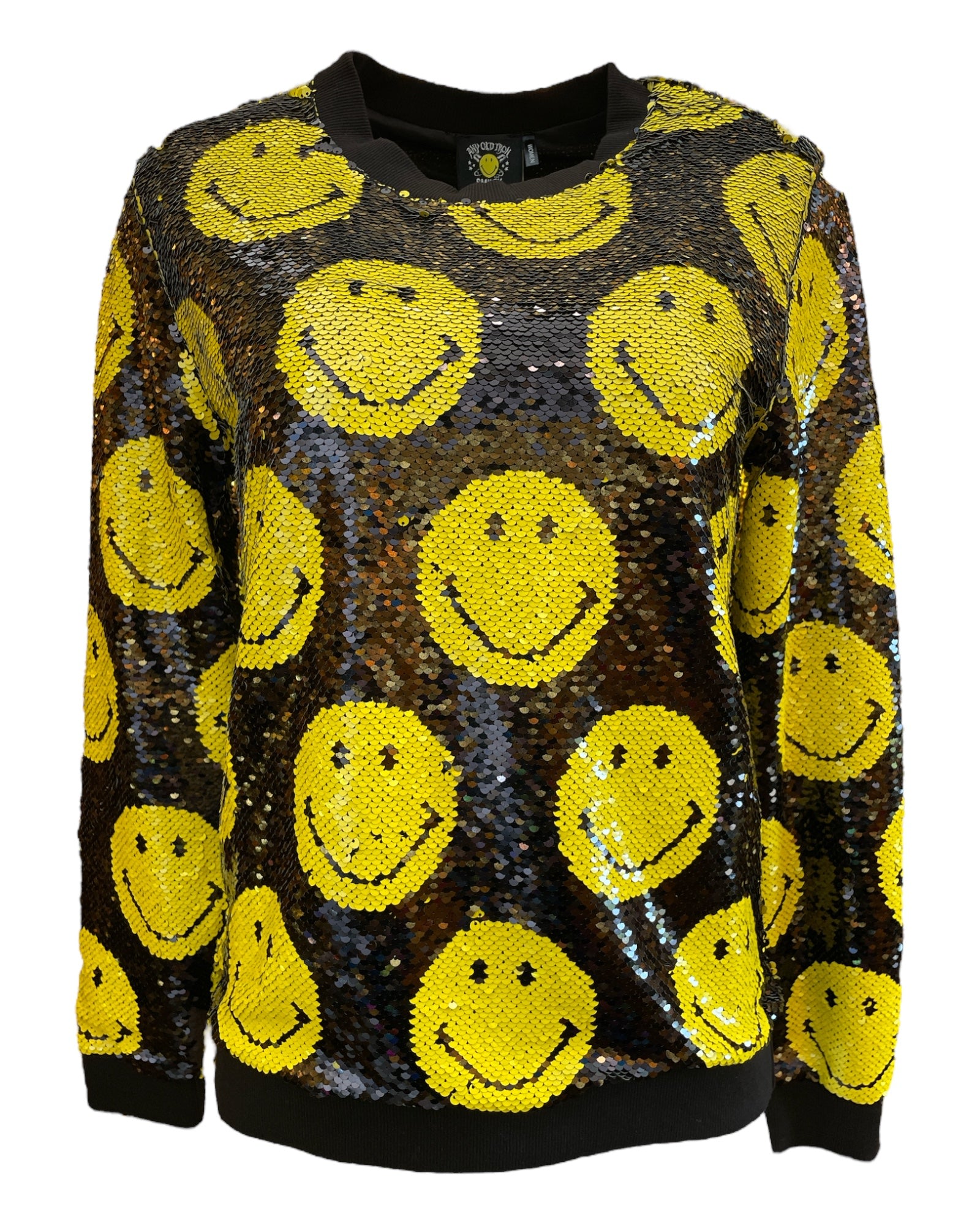 Any Old Iron Women's Black / Yellow / Orange  X Smiley Sweatshirt In Green