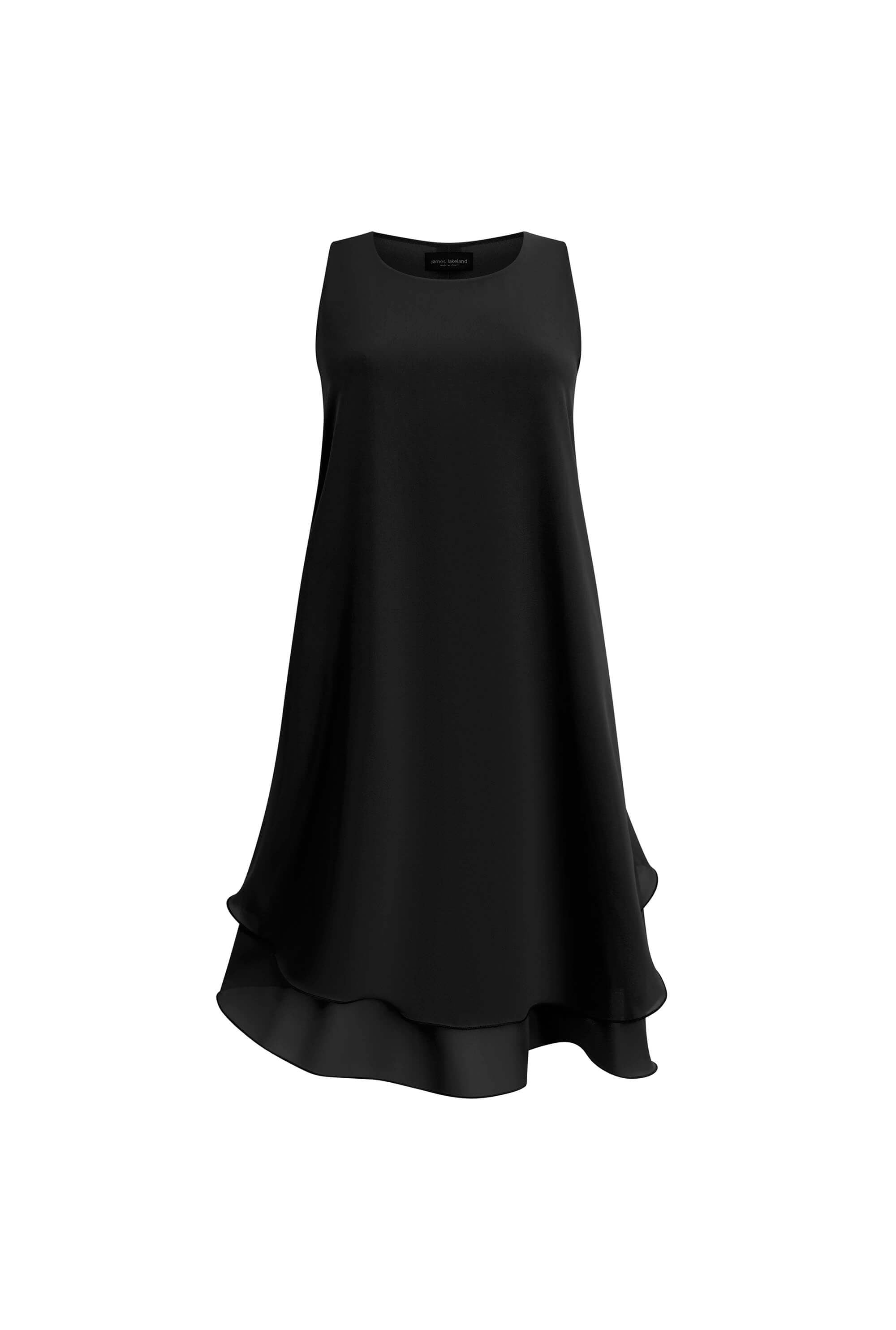 Women's Sleeveless Wave Hem Dress Black | XXL | James Lakeland