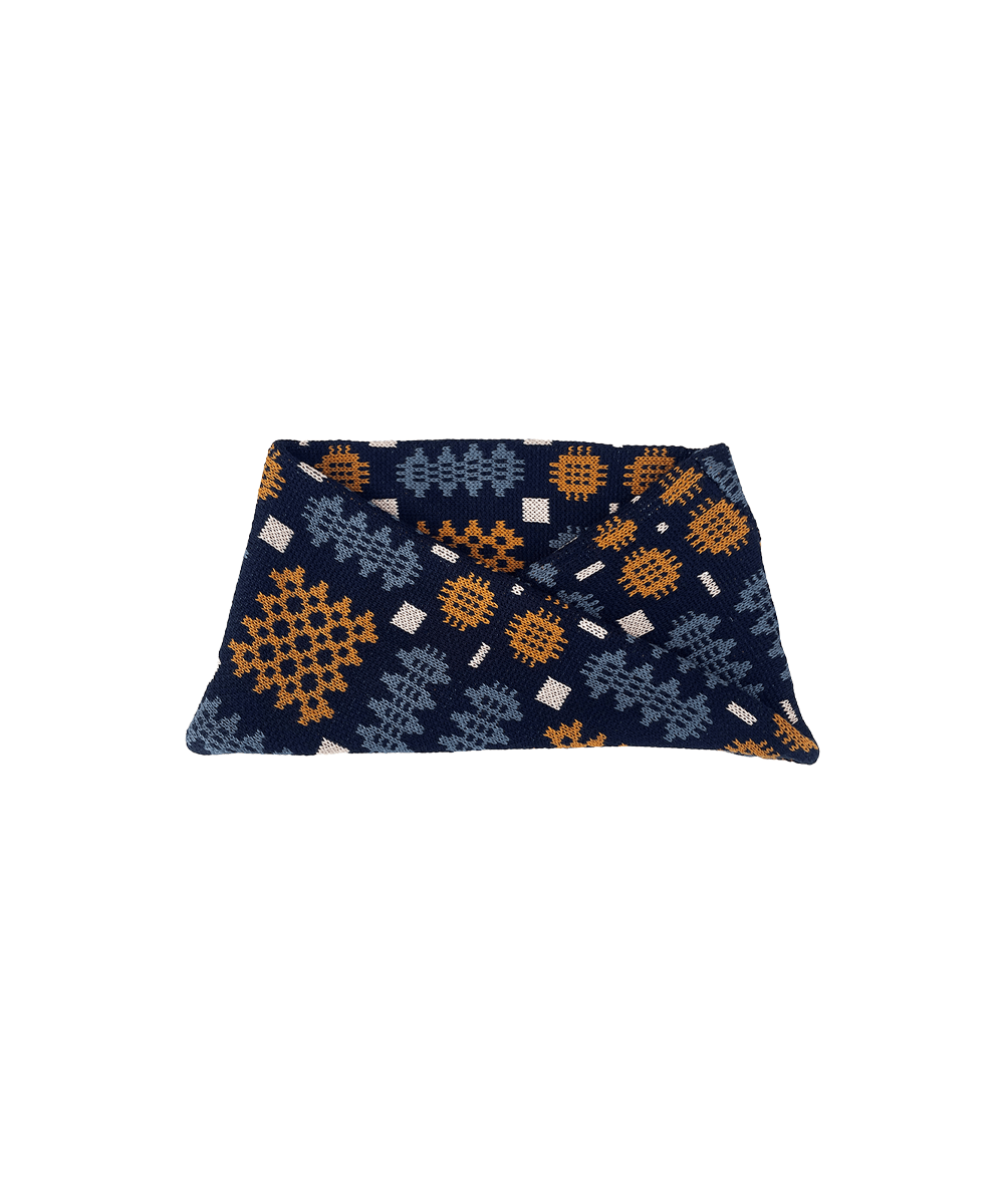 Mabli Women's Blue Carthen Cotton Neck Wrap - New Moon In Multi