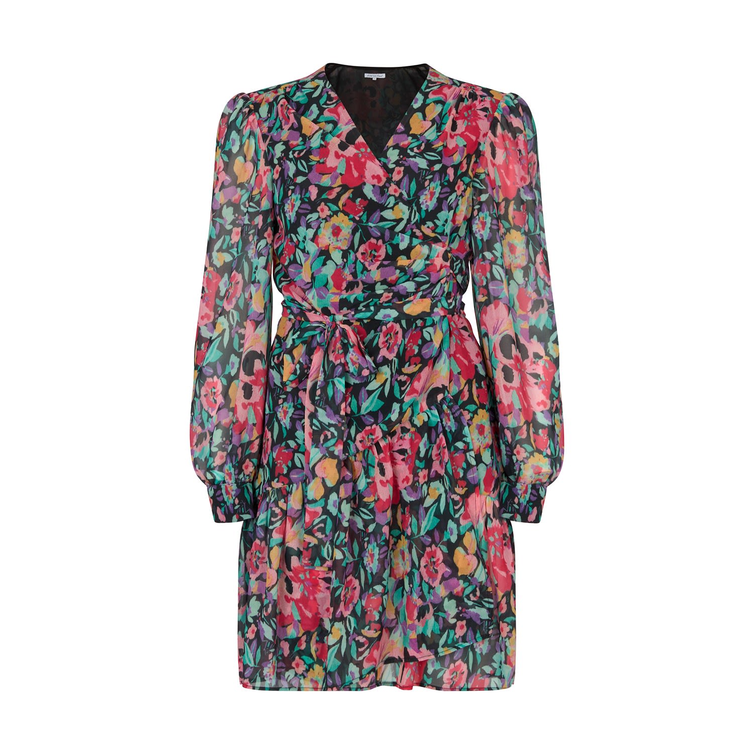 Lily And Lionel Women's Flora Wraparound Floral Print Mini Dress In Multi In Multi