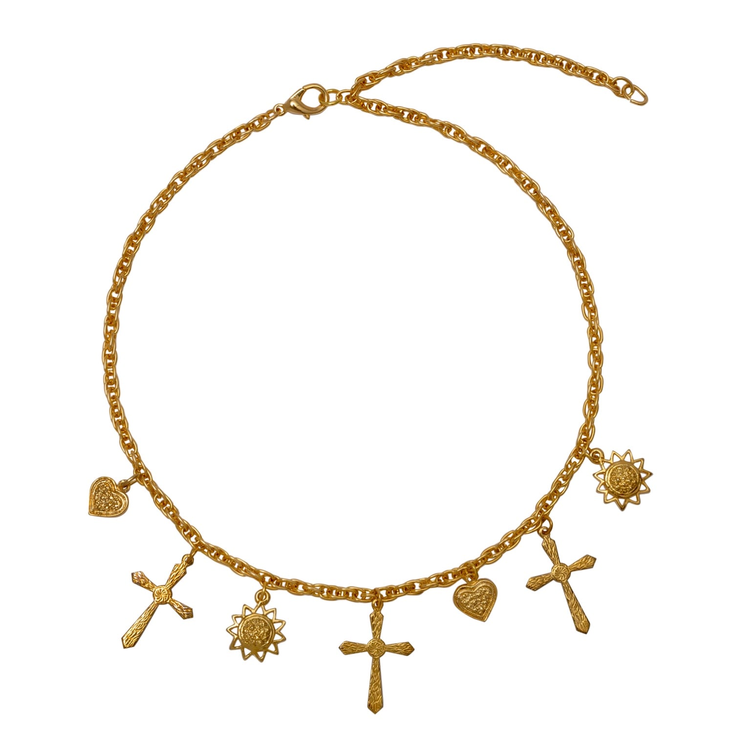 Caramel Vintage Jewellery Women's Vintage Gold Plated Believe Cross Necklace