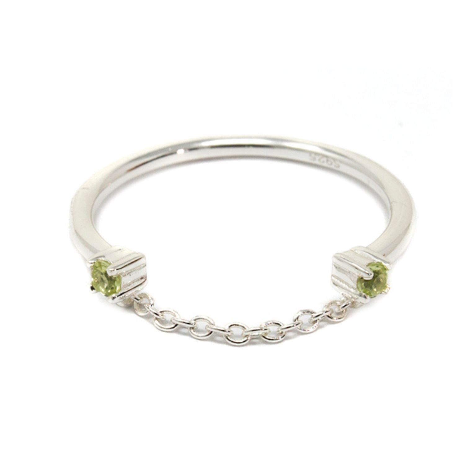 Women’s Twogether Ring- Peridot, Silver Nasi Silver