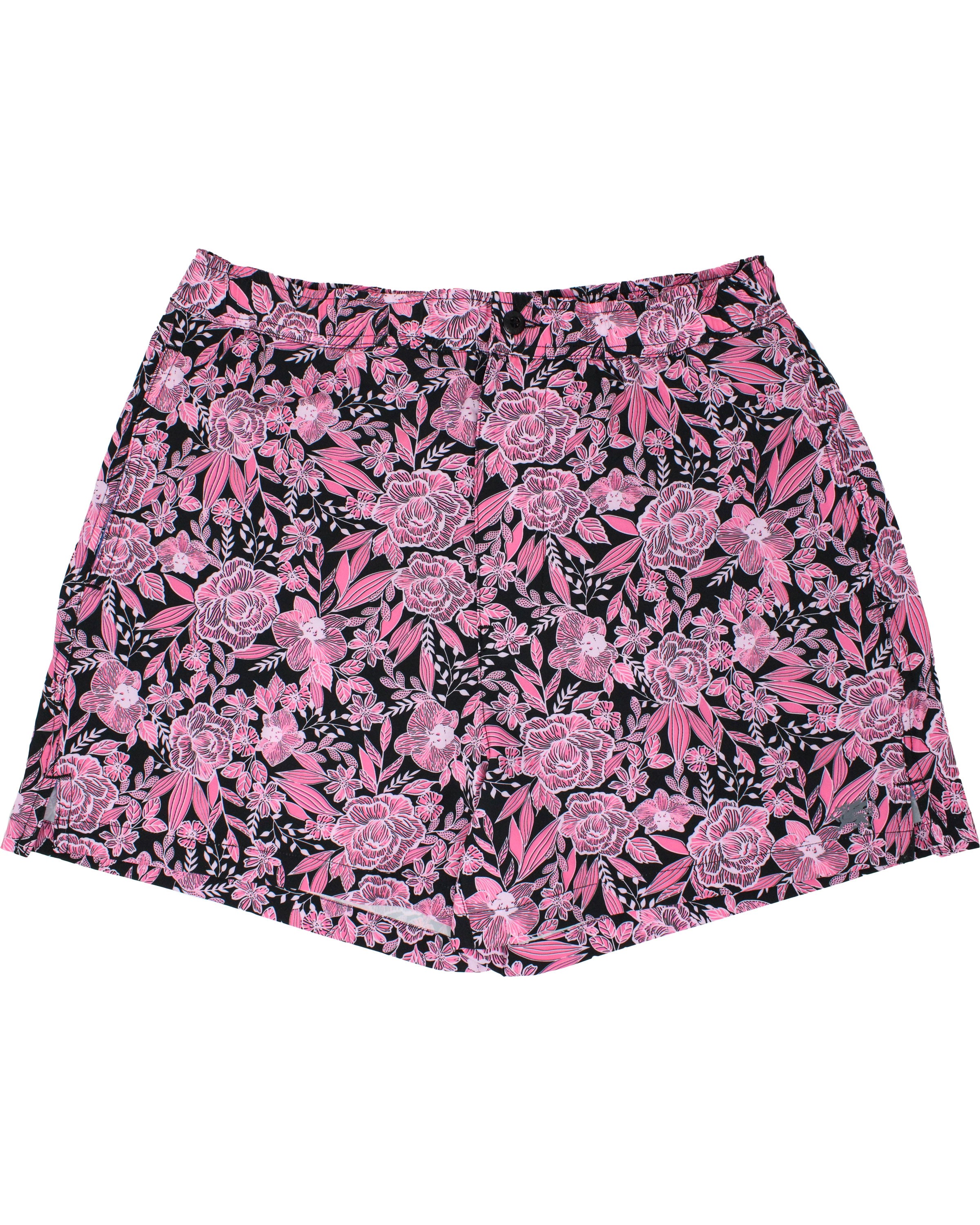 Lords Of Harlech Quack Cutout Floral Swim Short In Pink/purple