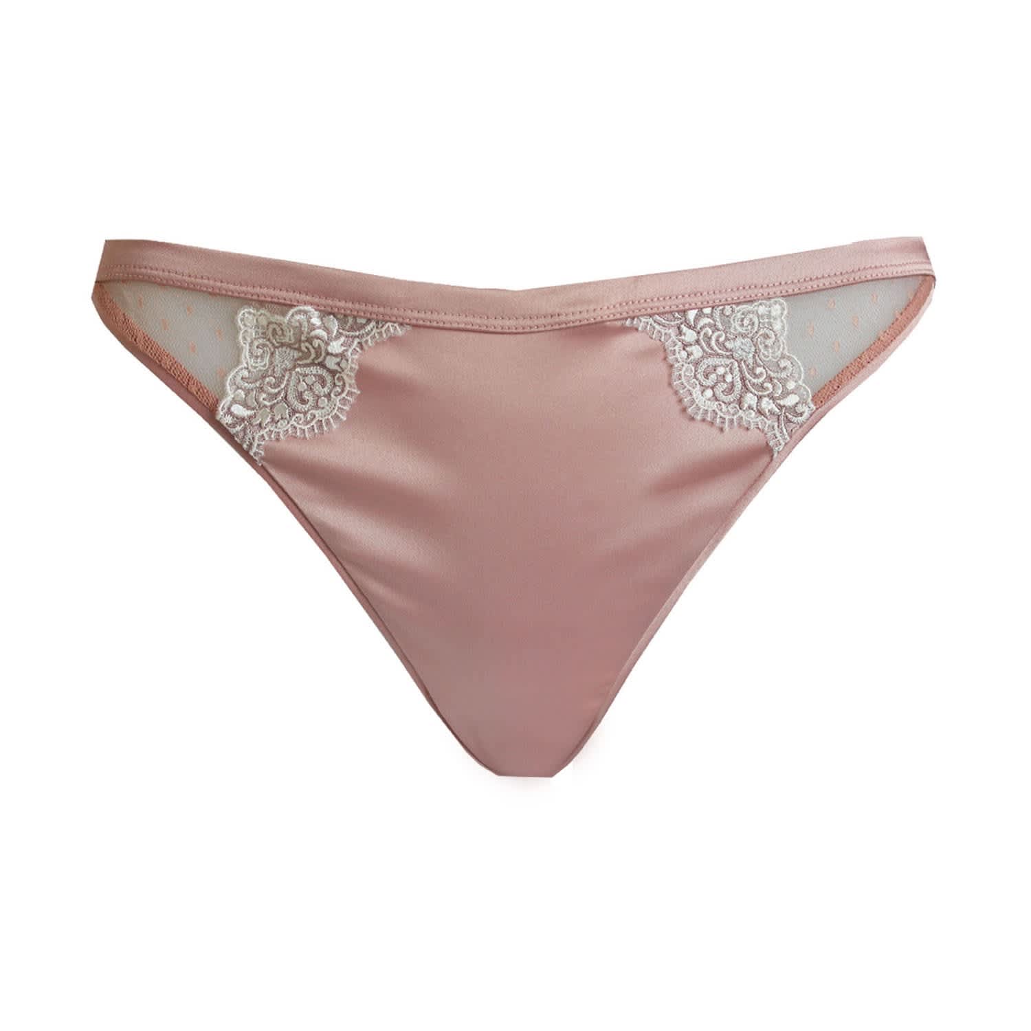 Eternal Bliss Lace Thong - Pink Pearl