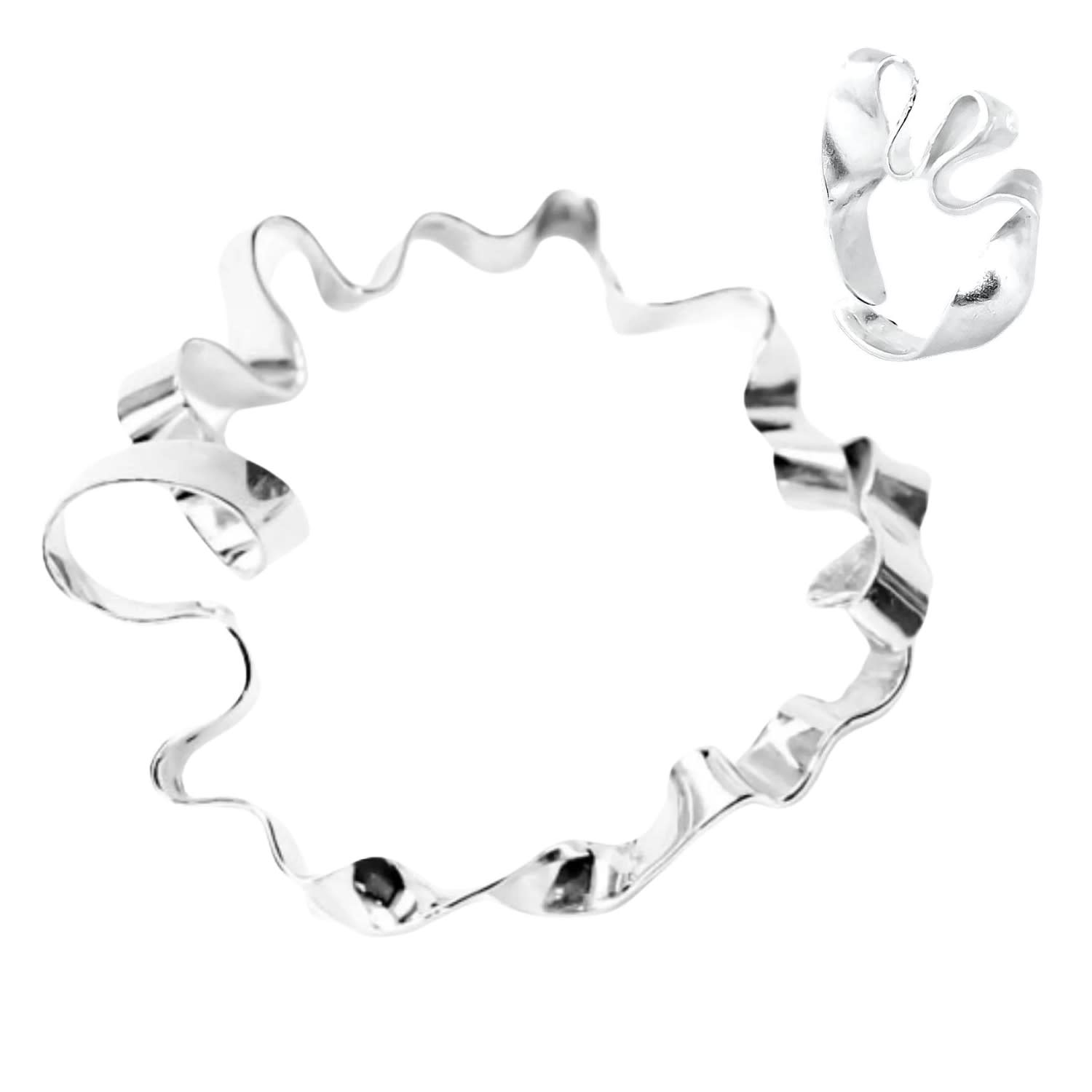 Oolo London Women's The Ribbon Ring & Bracelet In Silver Gift Set In Metallic