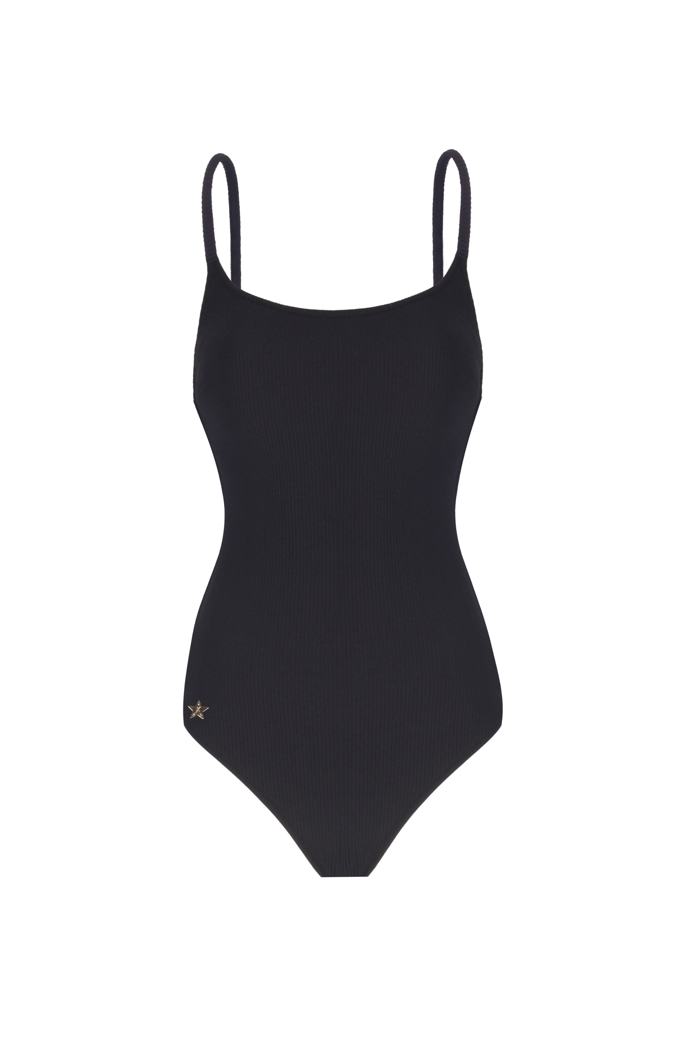 Yorstruly Women's Xoxo Swimsuit - Black - Onepiece Swimsuit With Ribbed Fabric In Black