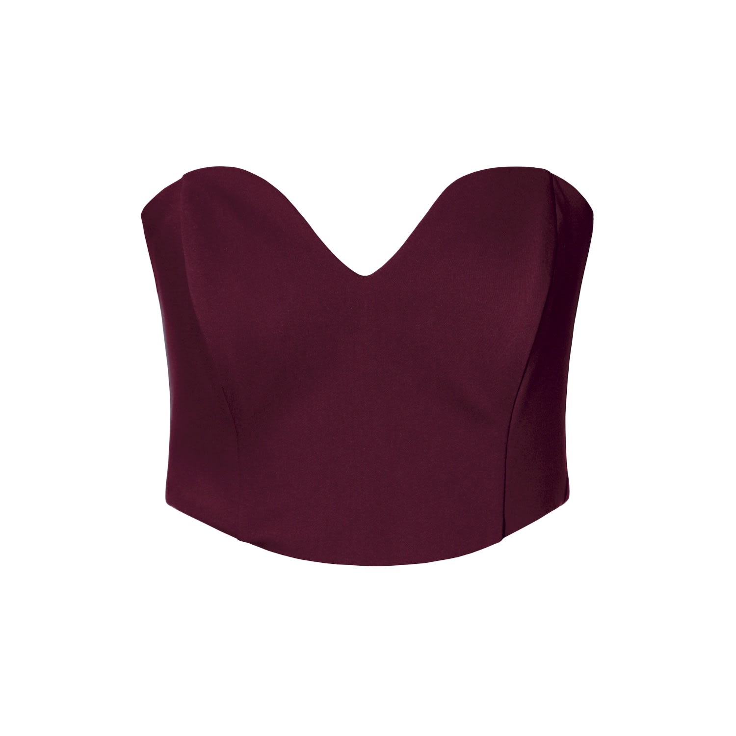 Aggi By Halewski Women's Purple Lara Burgundy Wine Crop Corset