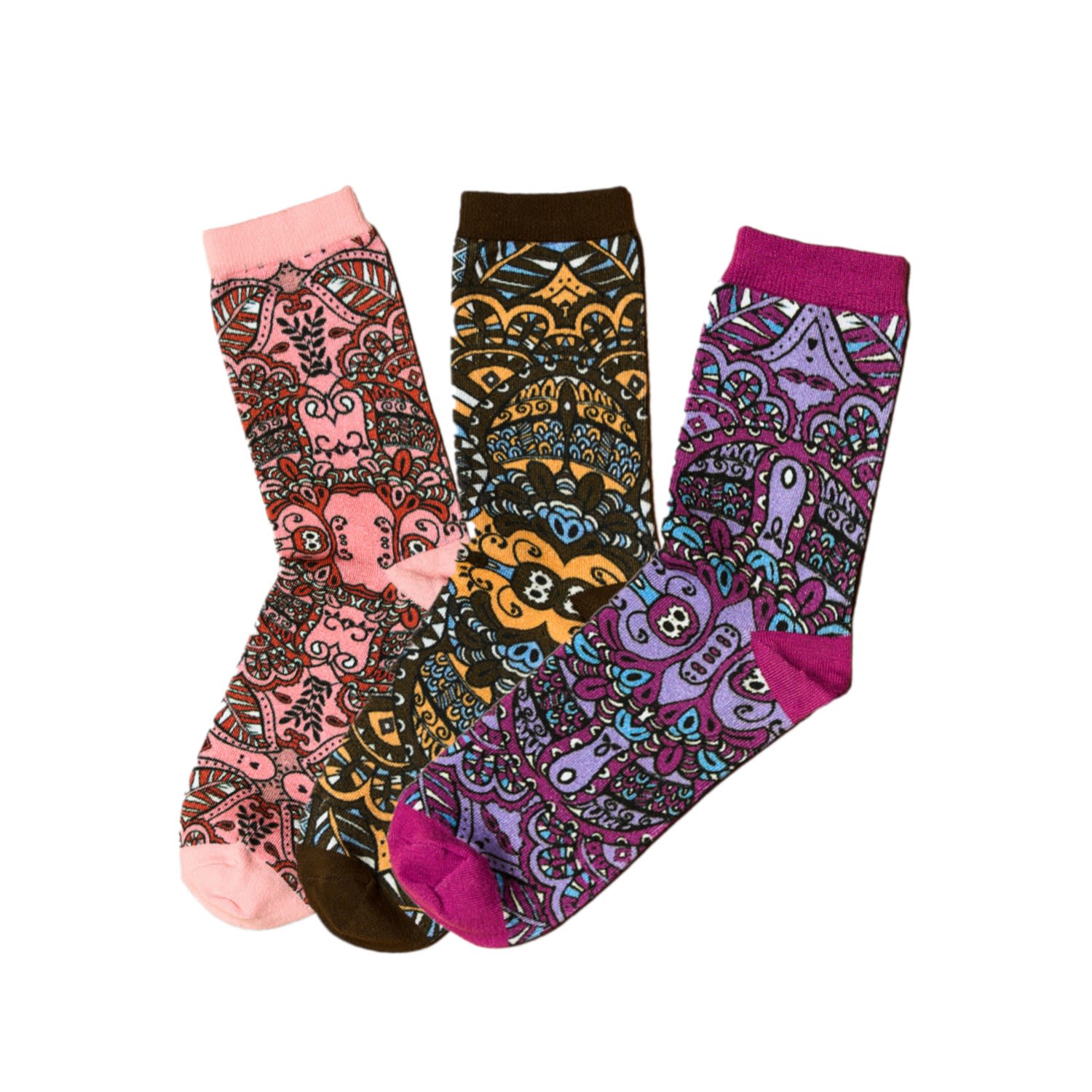 Soule Socks Women's Pink / Purple / Yellow Souleful Warm Bundle - Three Pairs In Pink/purple/yellow