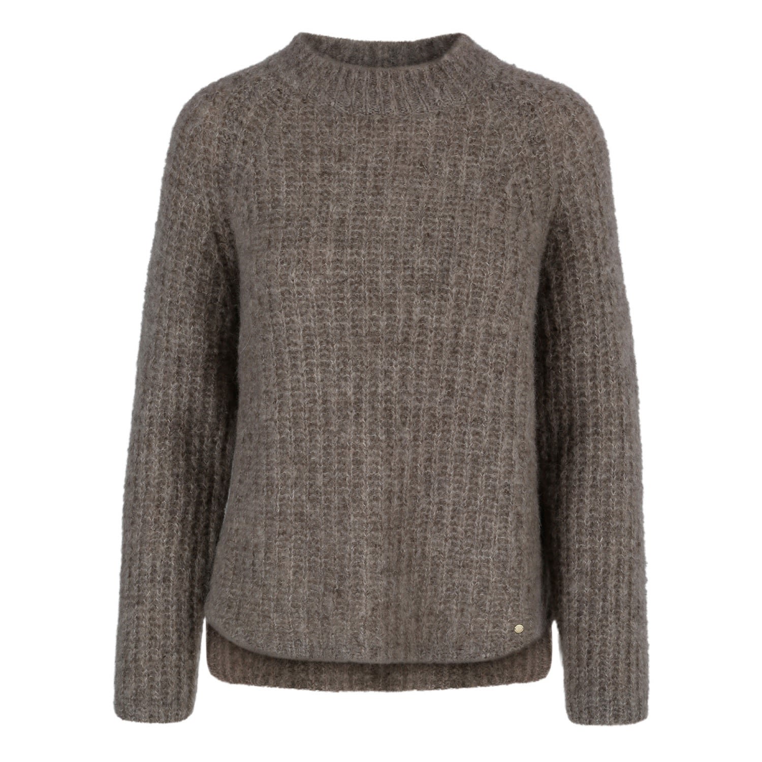 Tirillm Women's "anna" Rib Knitted Pullover - Brown Melange In Brown