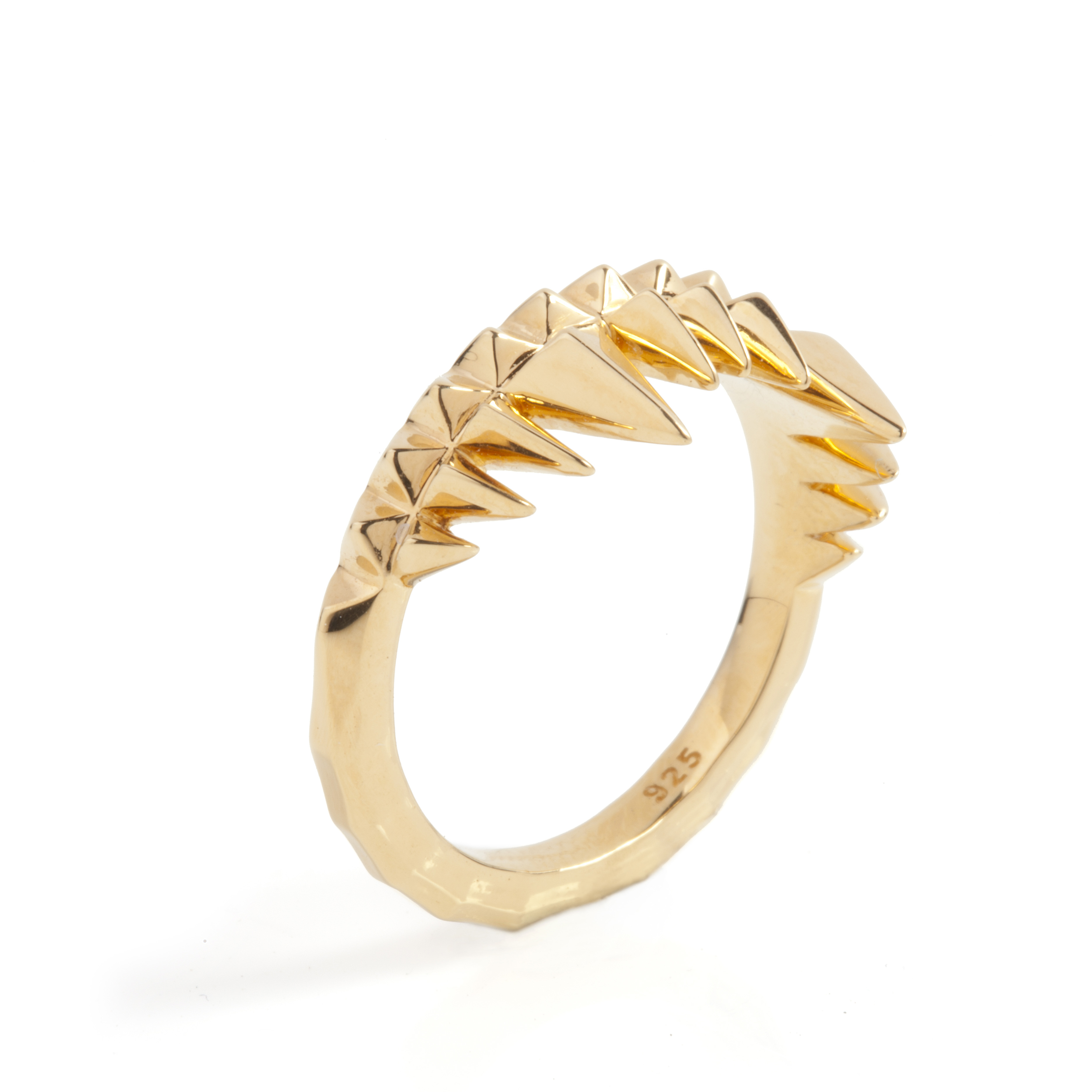 Women’s Crocodile Bite Ring Gold Kasun