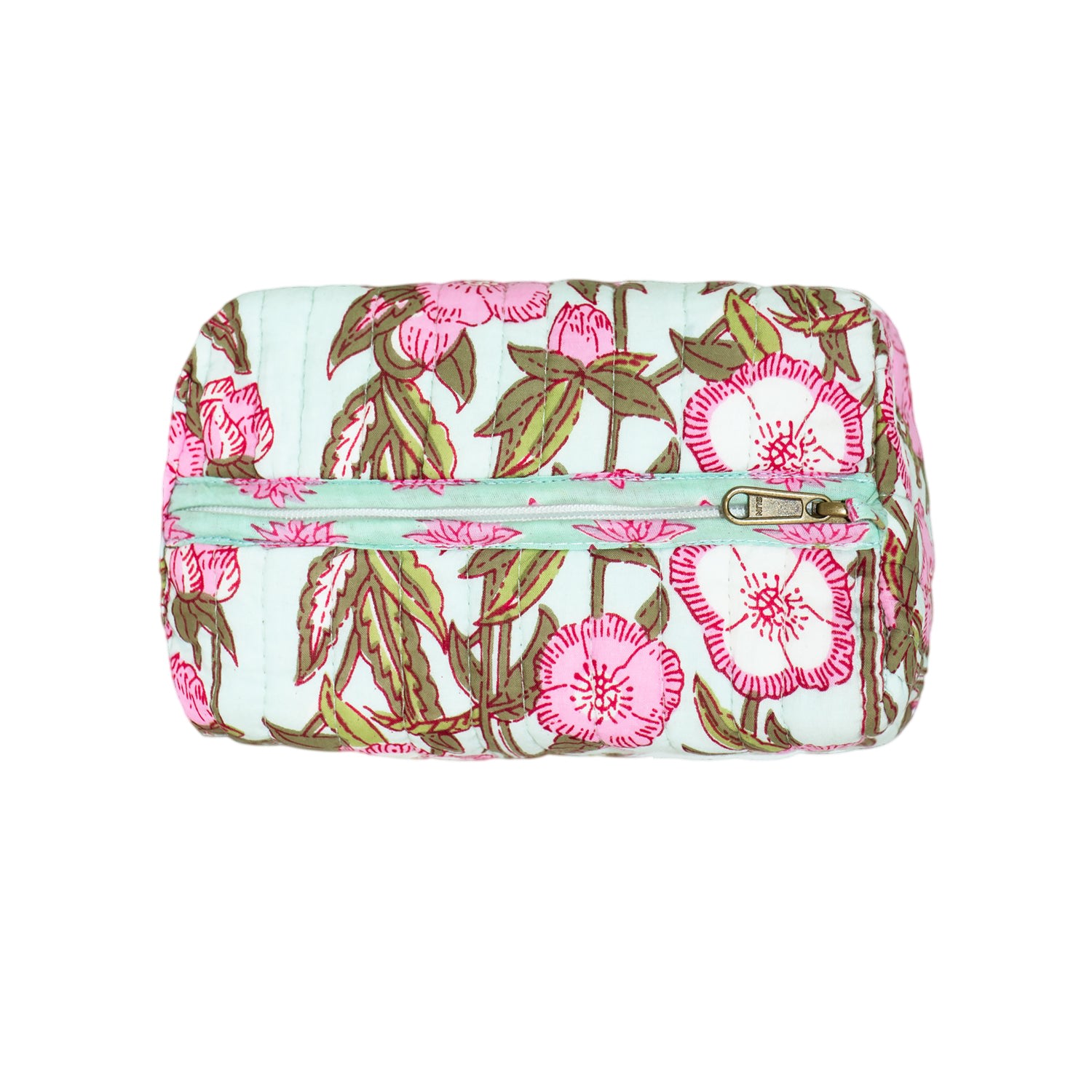 Inara Pink / Purple Wild Rose Small Cotton Wash Bag