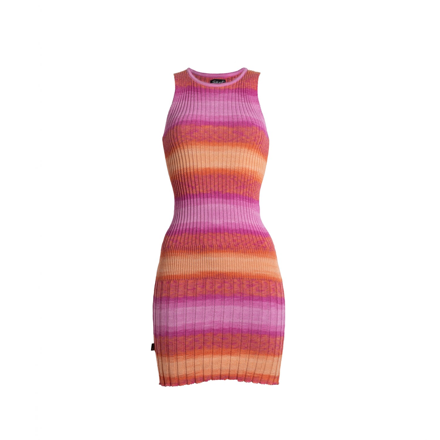 Women’s Pink / Purple / Yellow Catwoman Round Neck Dress Pink-Nectarine One Size Süel Knitwear