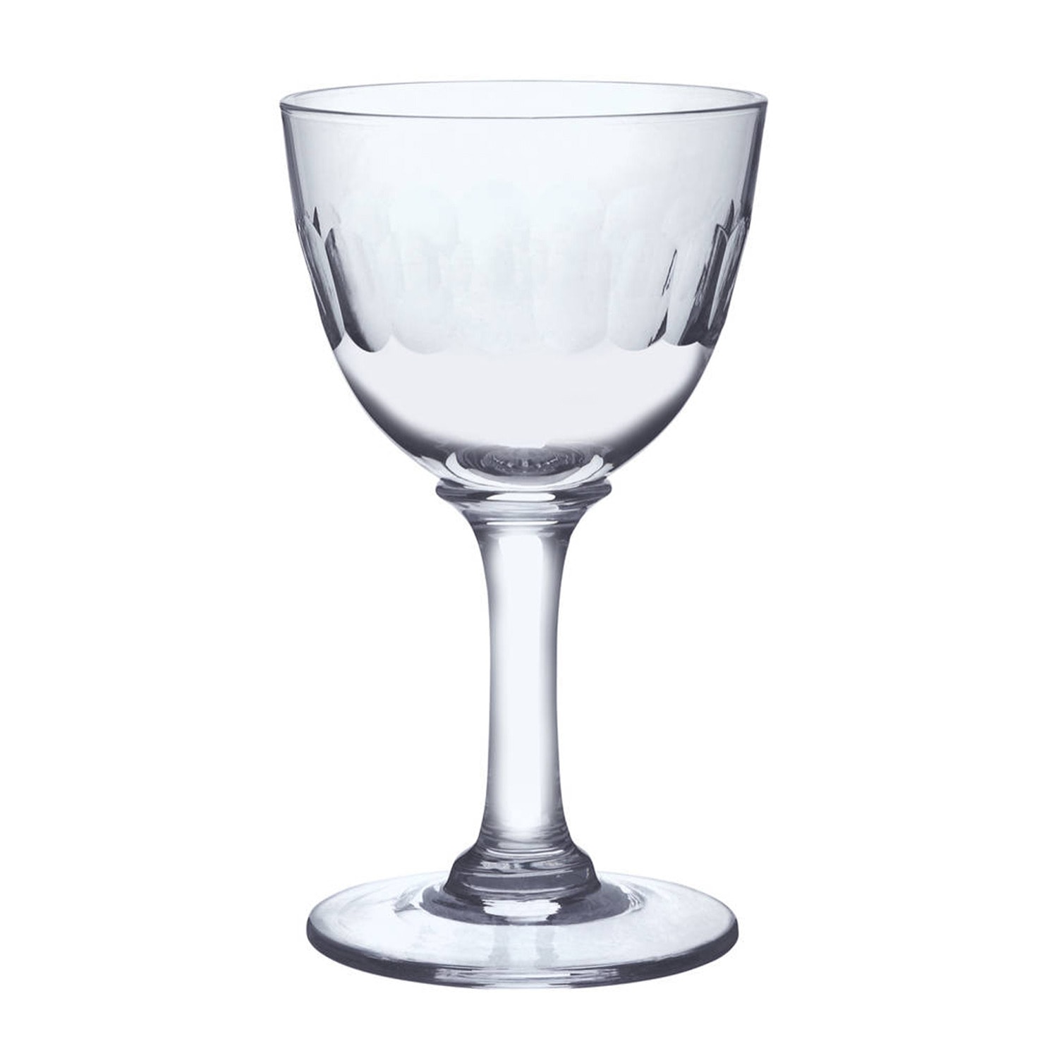 Six Hand-Engraved Crystal Liqueur Glasses With Lens Design The Vintage List