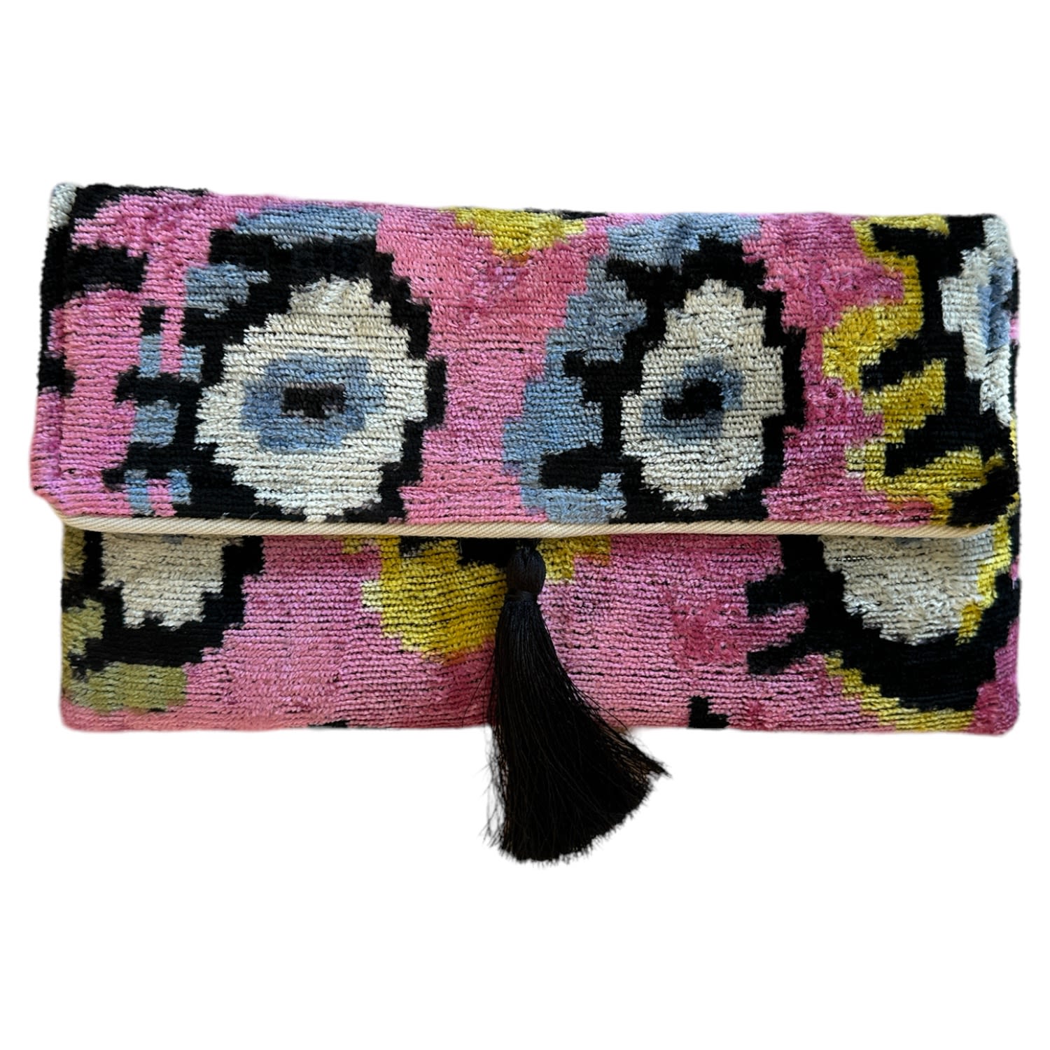 Women’s Pink / Purple Pink Evil Eye Ikat Clutch Punica