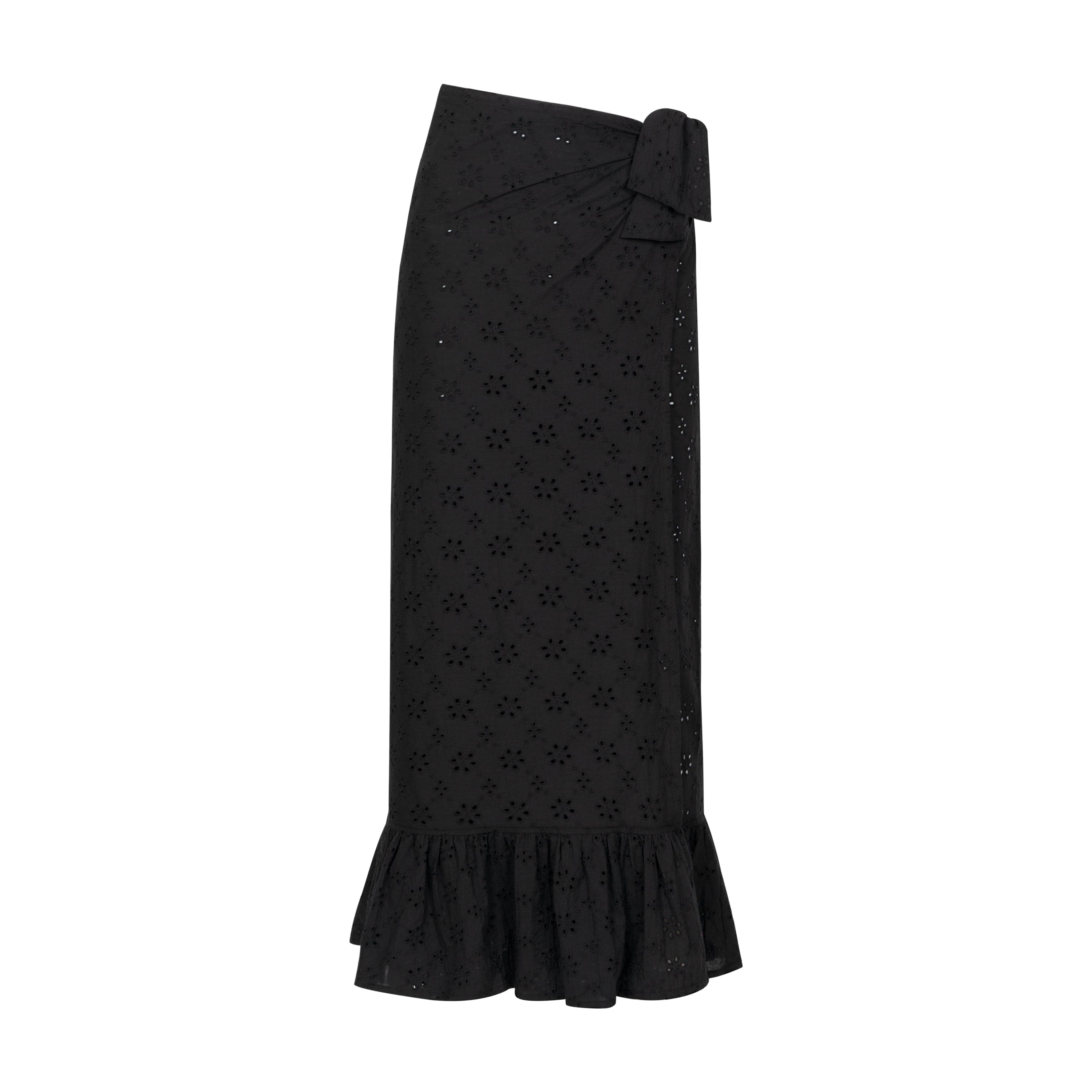 Sunshine Tienda Women's Black Eyelet Vienna Sarong In Black