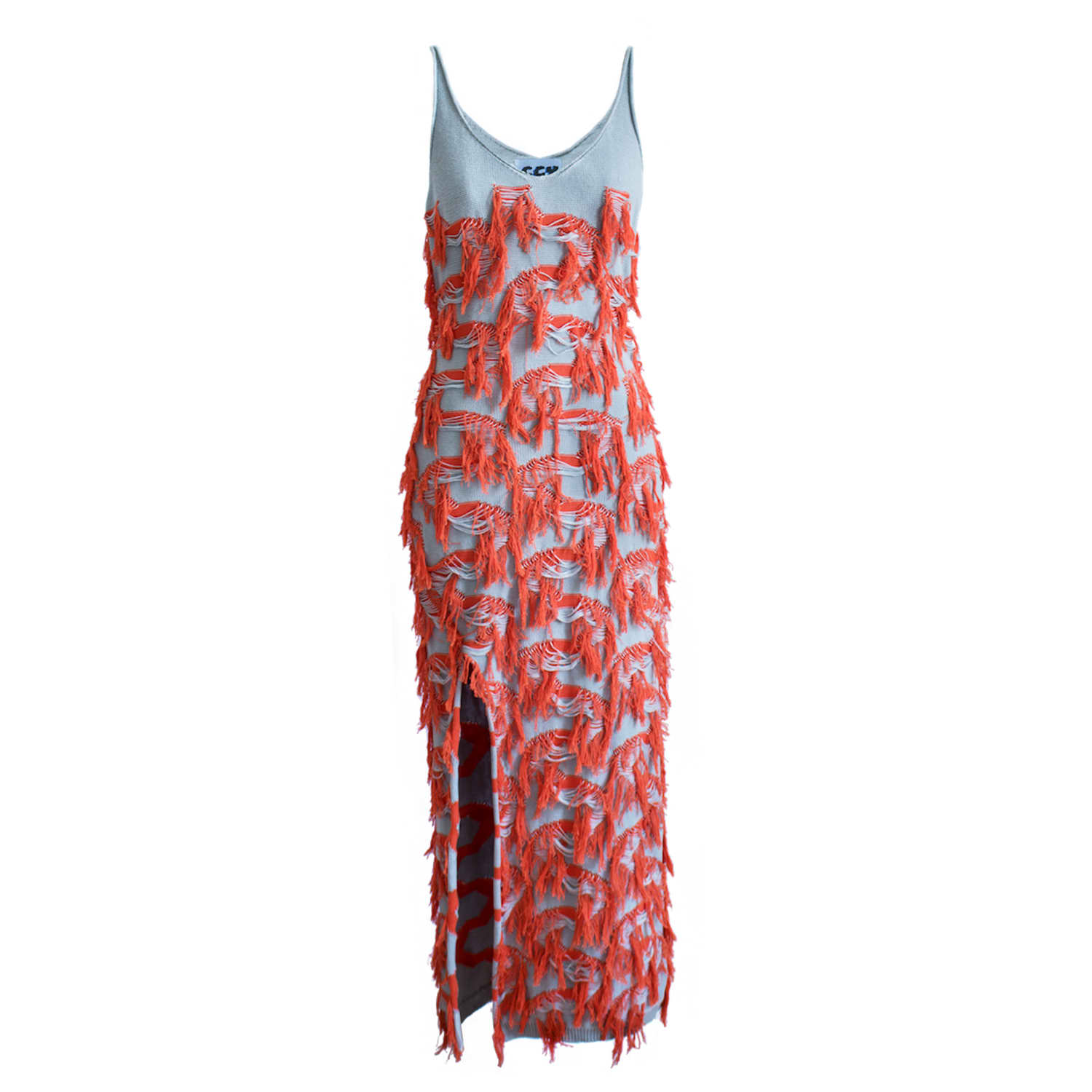 Grey and coral dress sales