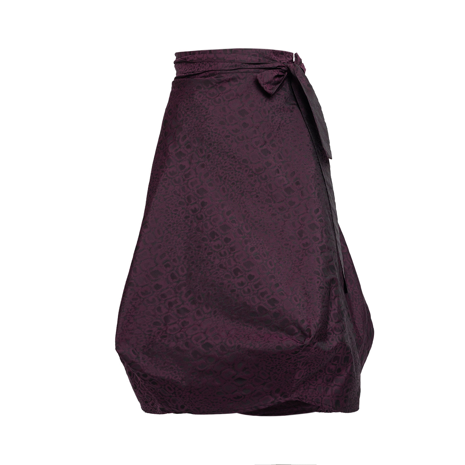 Bianca Popp Women's Pink / Purple Wrapped Skirt In Purple Taffeta With Discreet Pattern In Pink/purple