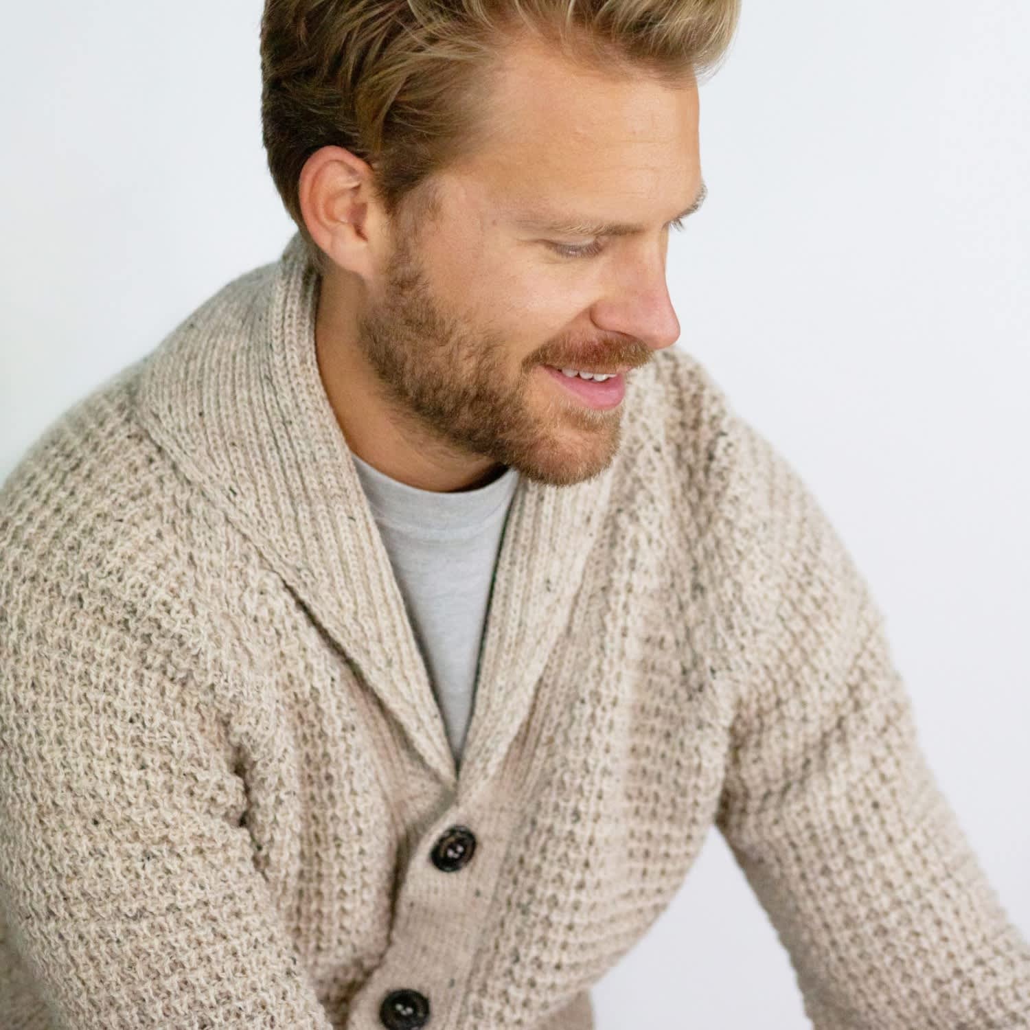 Waffle Shawl Cardigan Skiddaw | Peregrine | Wolf & Badger