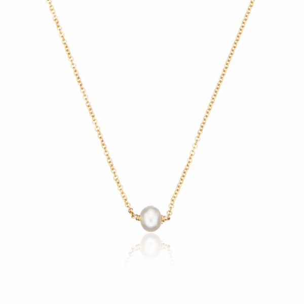 Lily & Roo Gold Single Pearl Choker