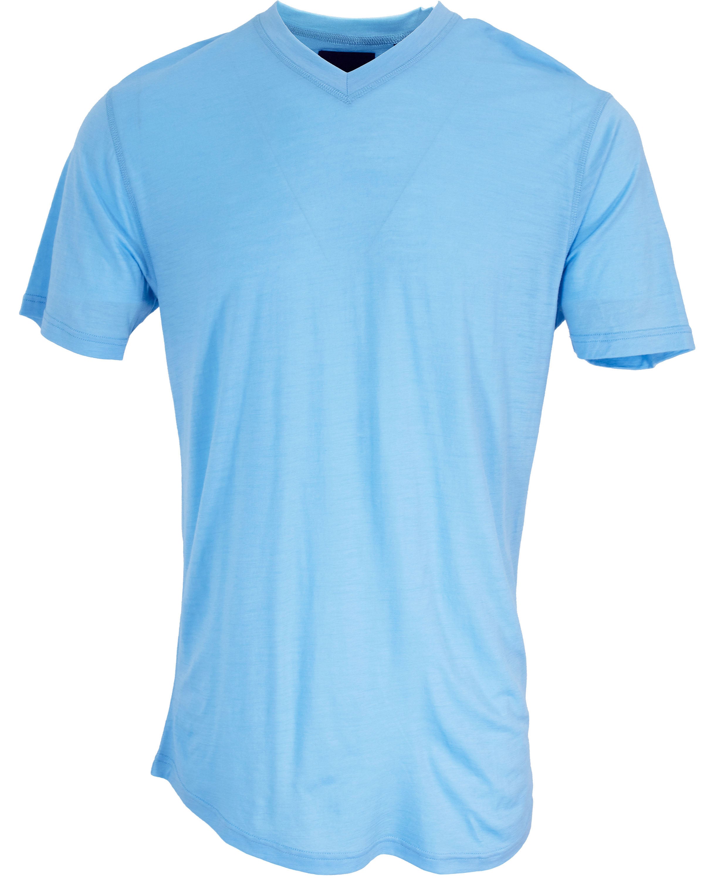 Men’s Victor V-Neck Merino Shirt - Blue Extra Large Lords of Harlech